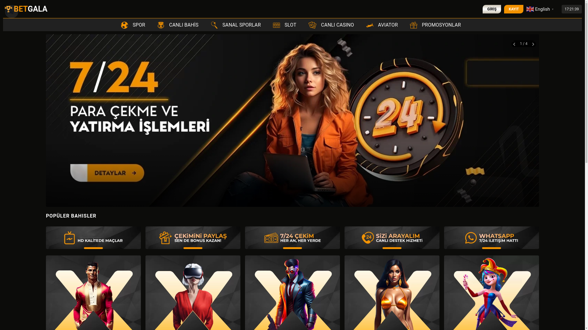 website screenshot of https://betgala87.com/