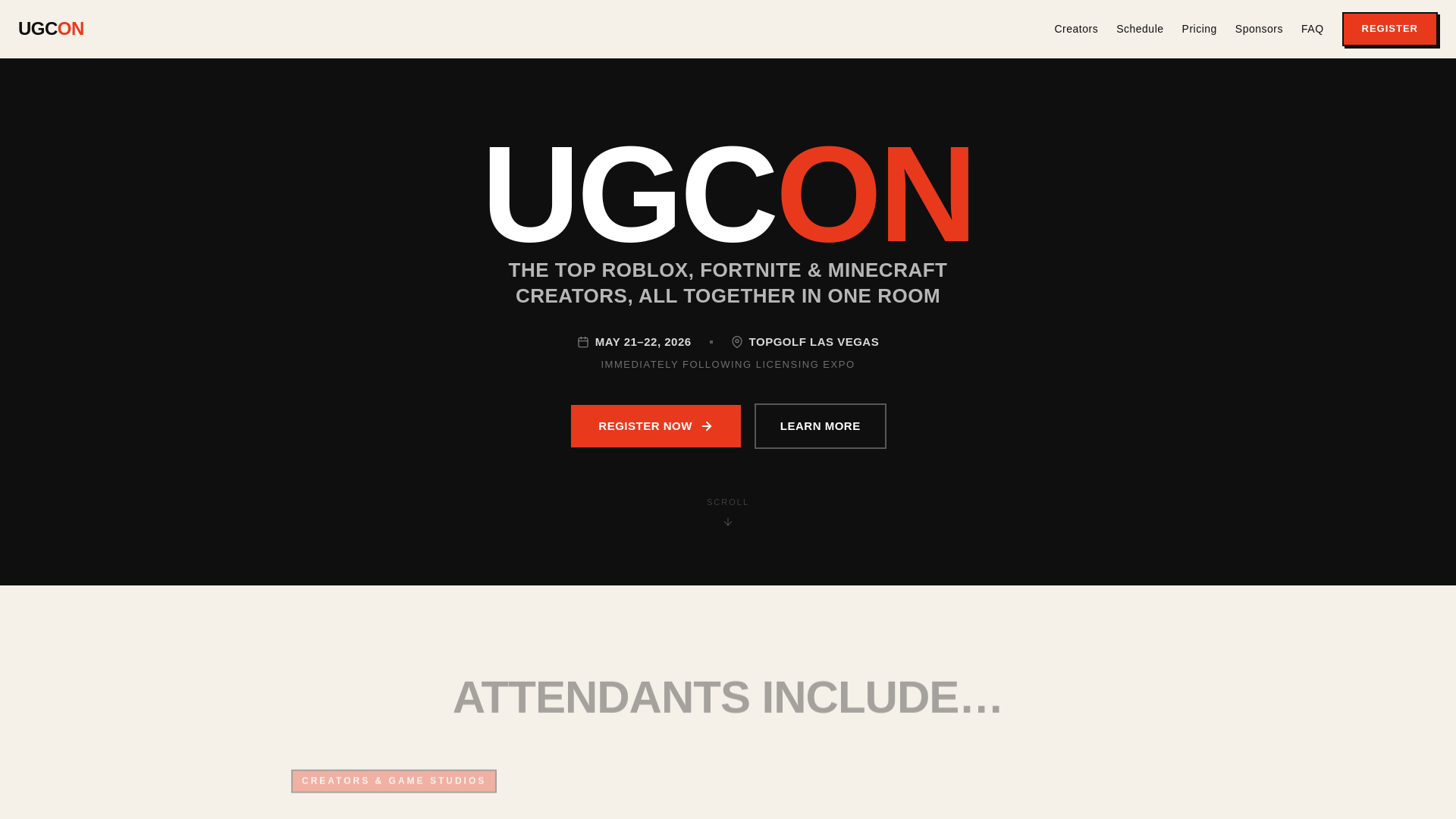 website screenshot of http://ugcon.com/