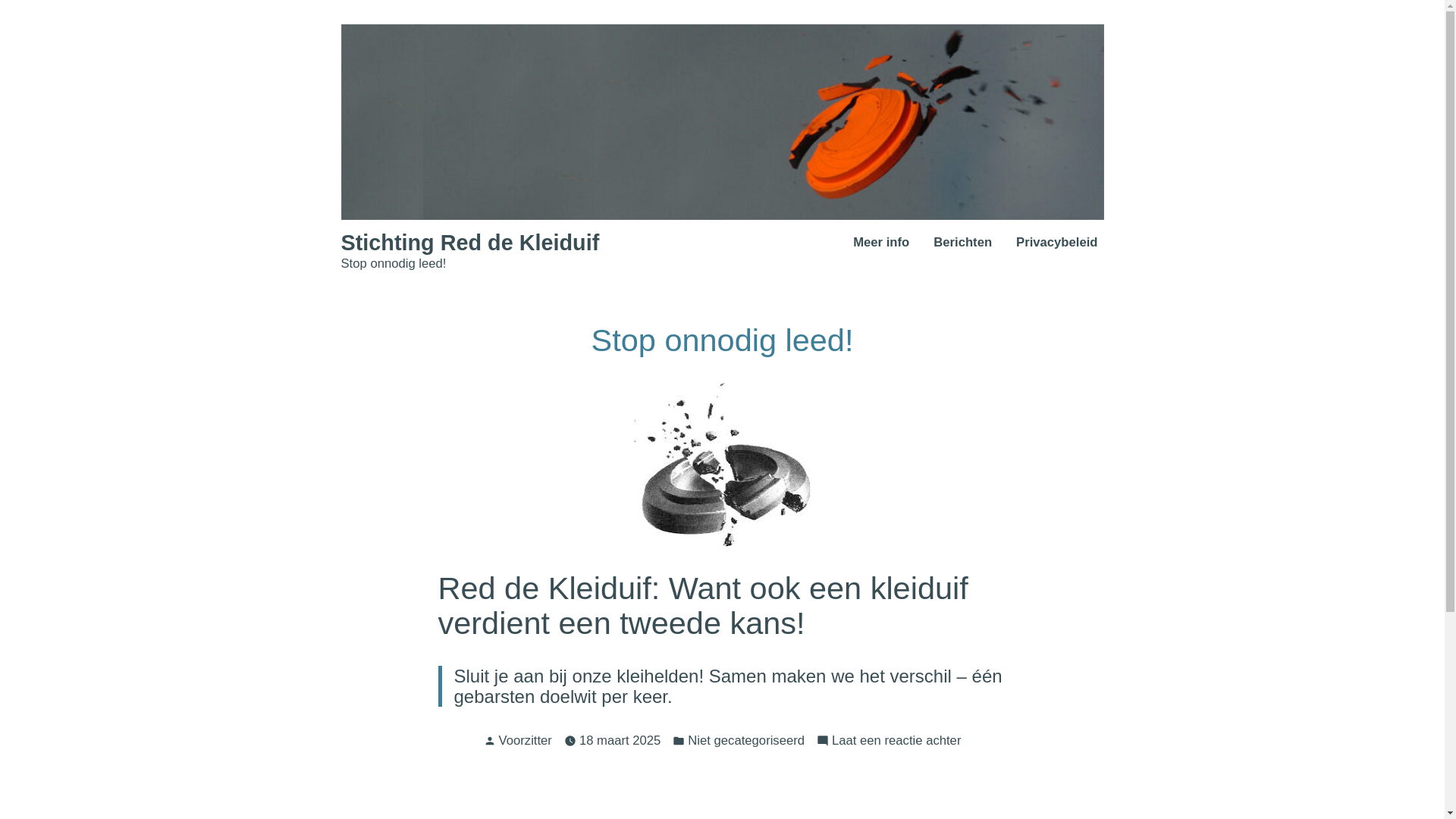 website screenshot of https://stichtingreddekleiduif.nl/