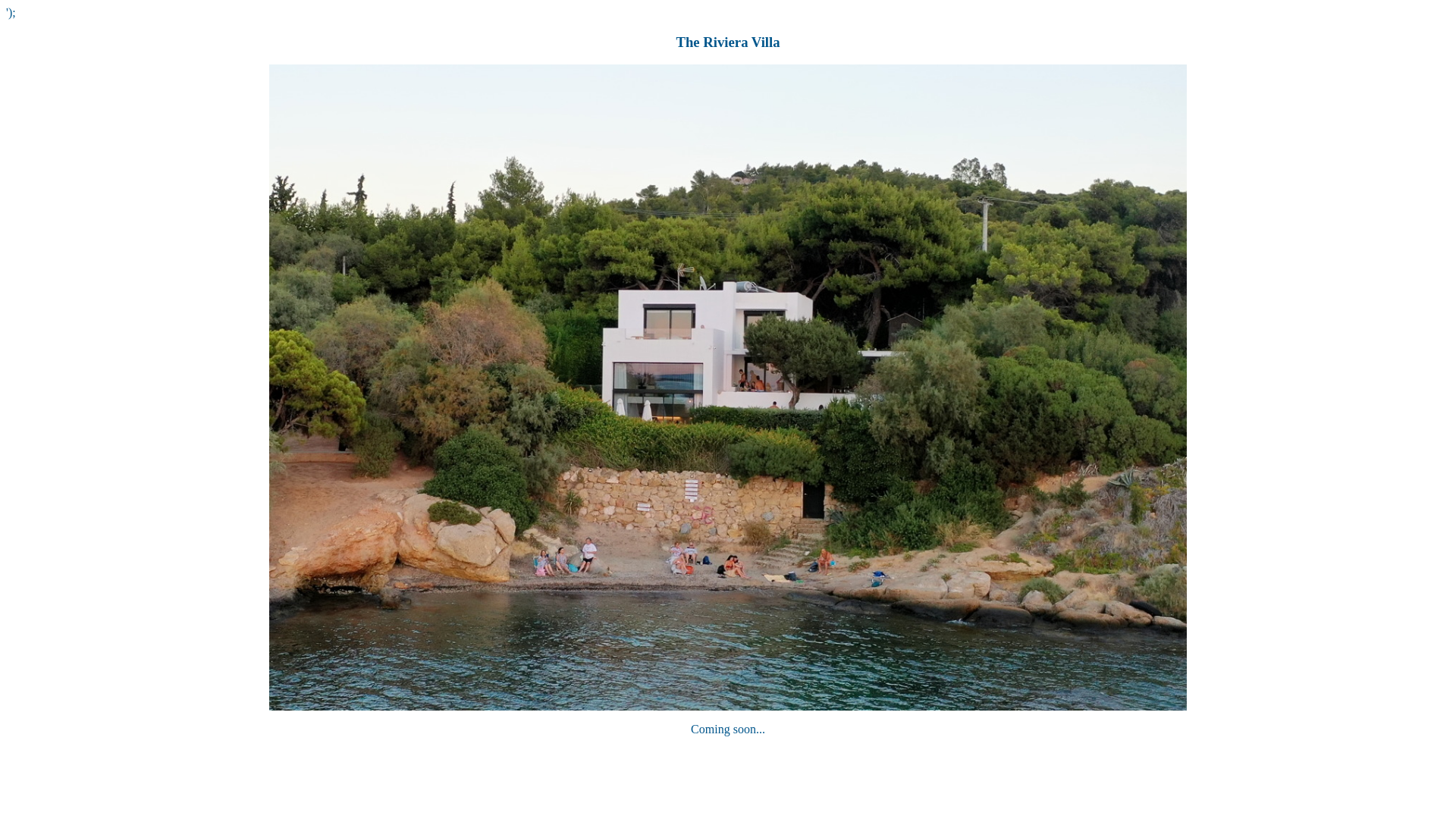 website screenshot of https://rivieravilla.gr/