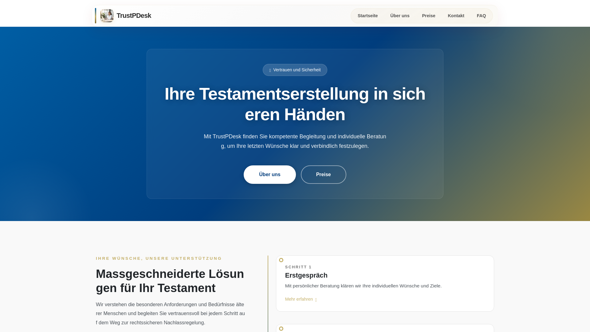 website screenshot of https://trustpdesk.vip