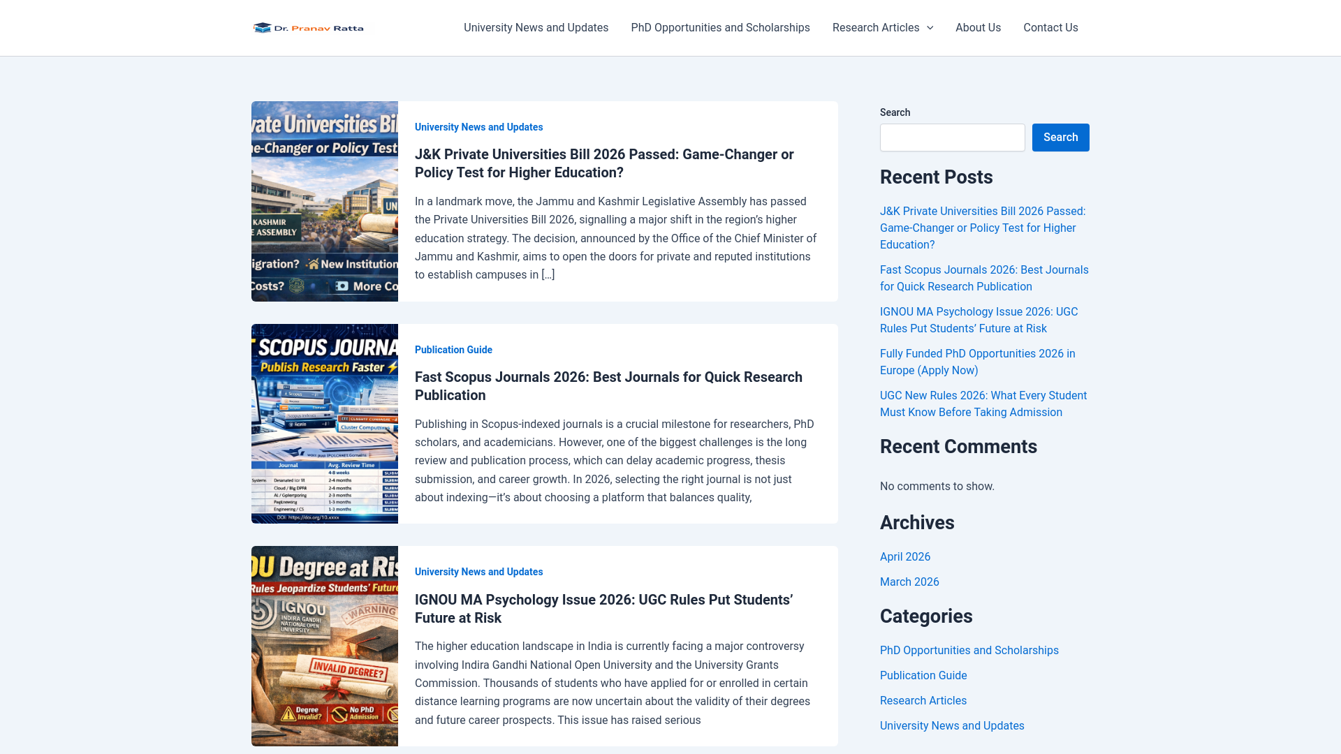 website screenshot of https://pranavratta.com