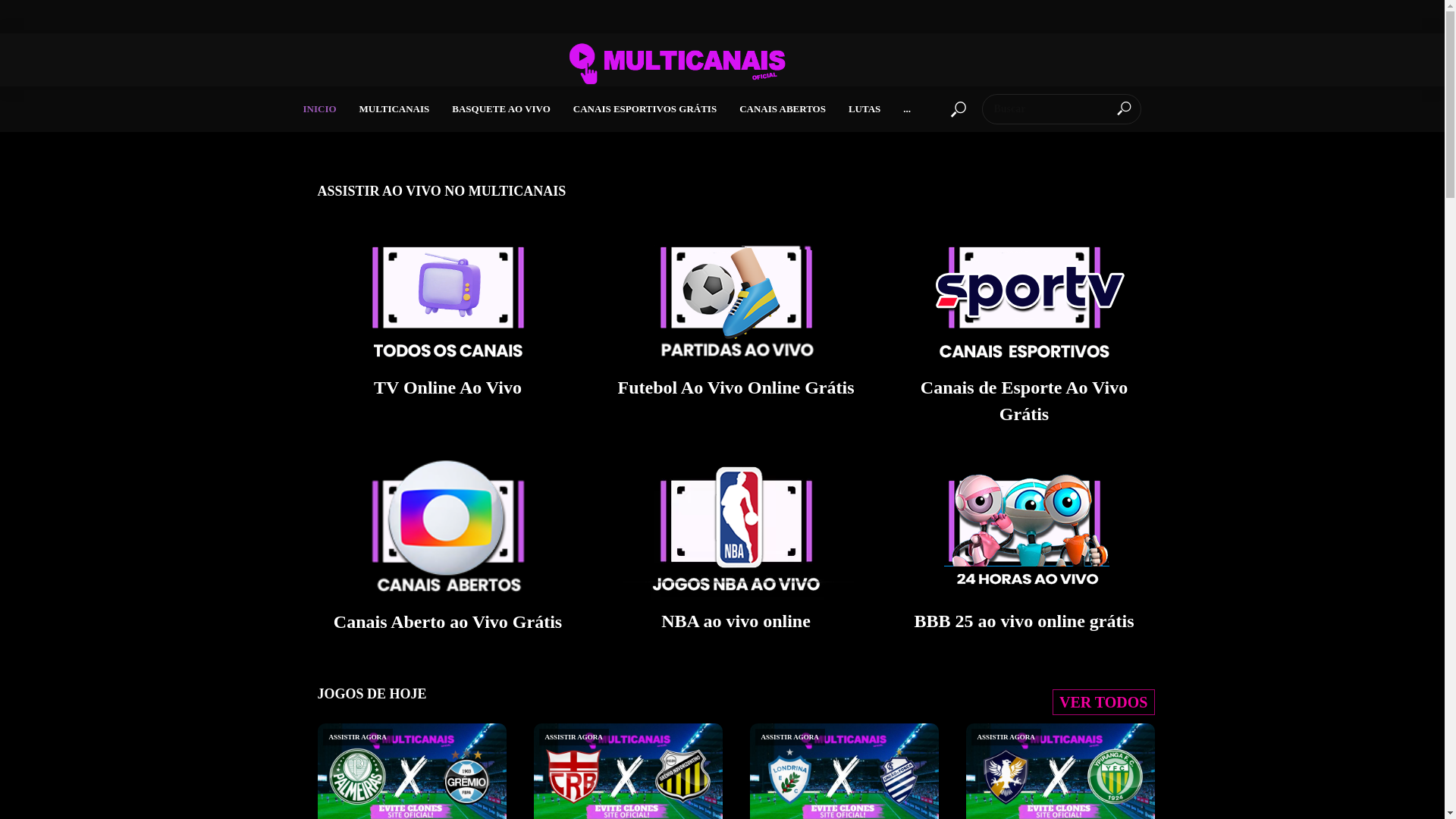 website screenshot of https://multicanais.koeln/