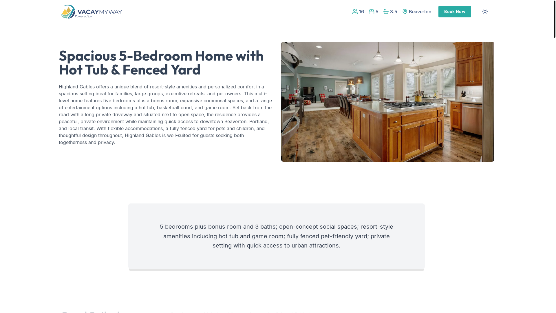 website screenshot of https://cozybeaverton.vacations/