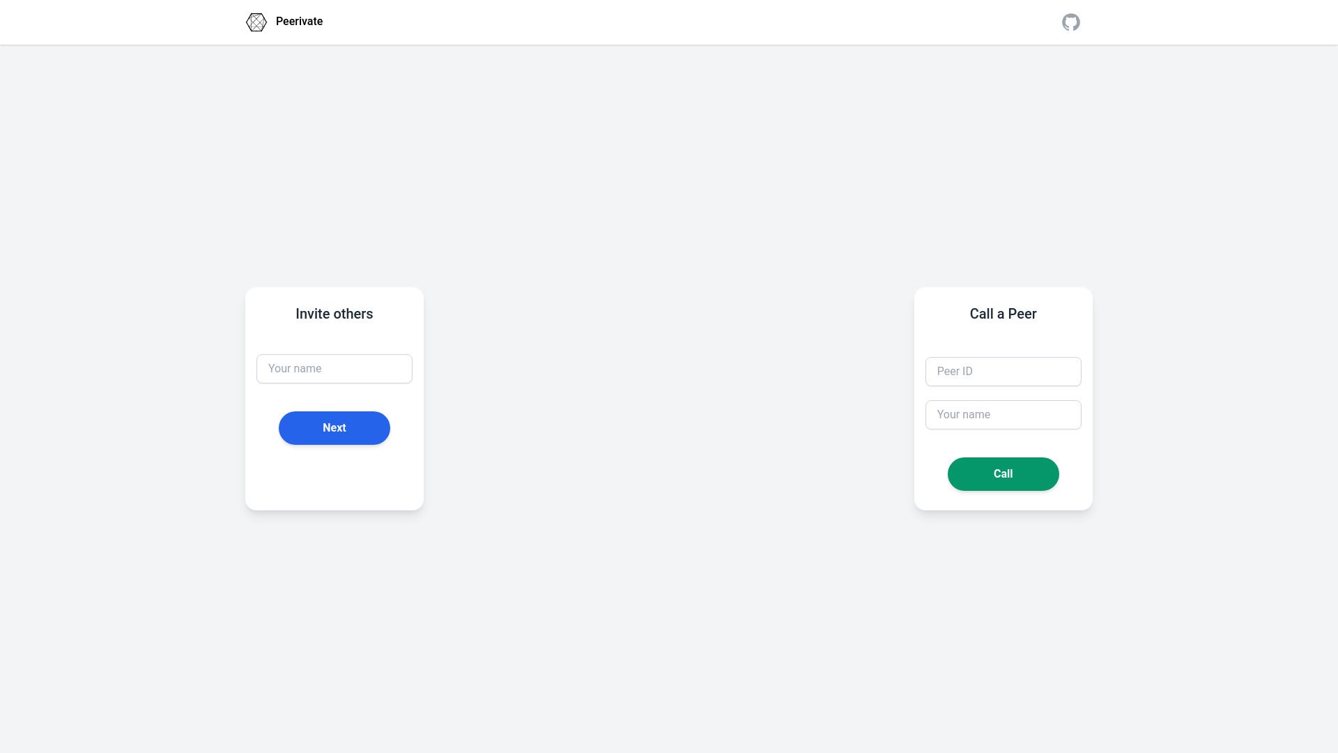 website screenshot of https://peerivate.pages.dev/