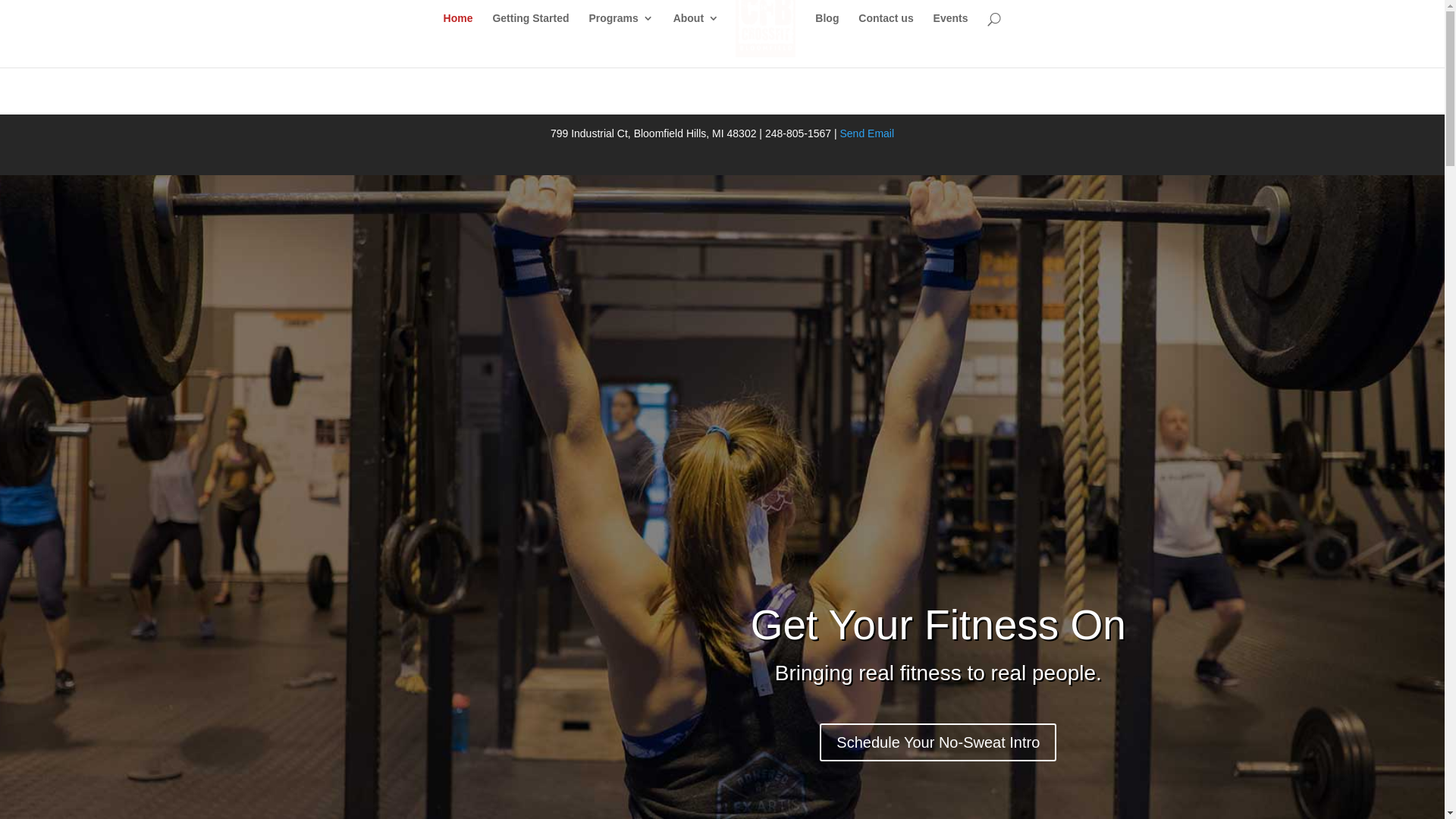 website screenshot of https://crossfitbloomfield.org/