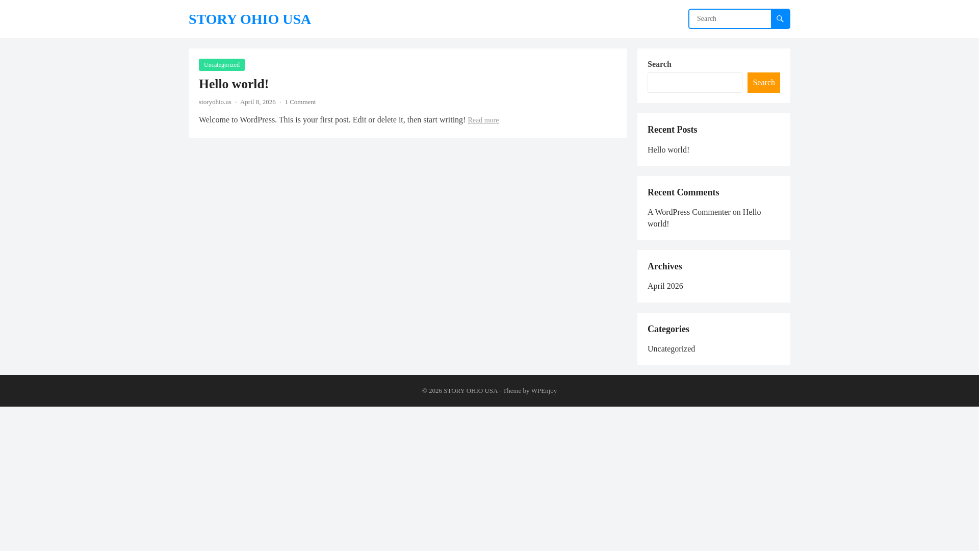 website screenshot of https://storyohio.us