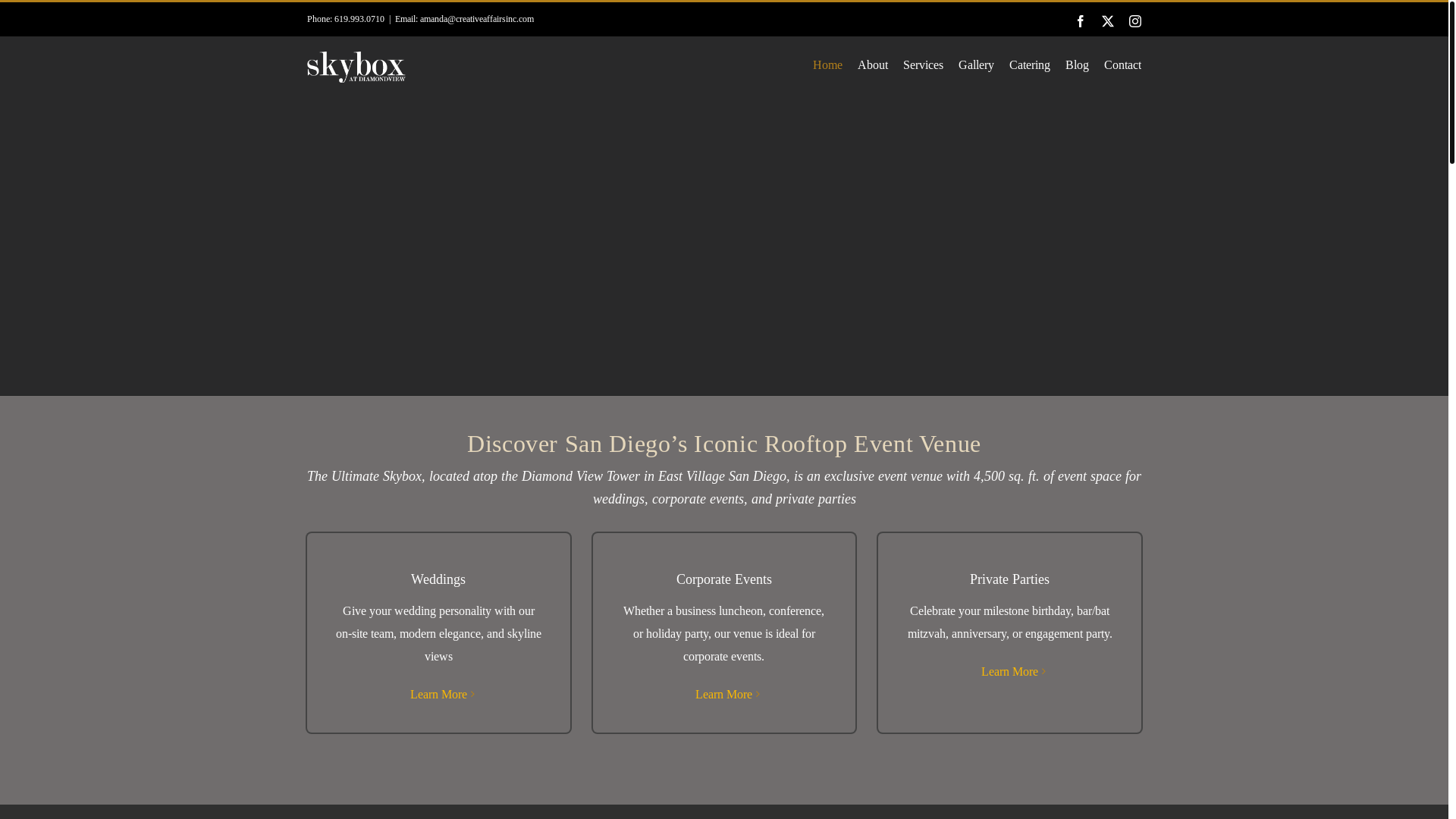 website screenshot of https://www.theultimateskybox.com