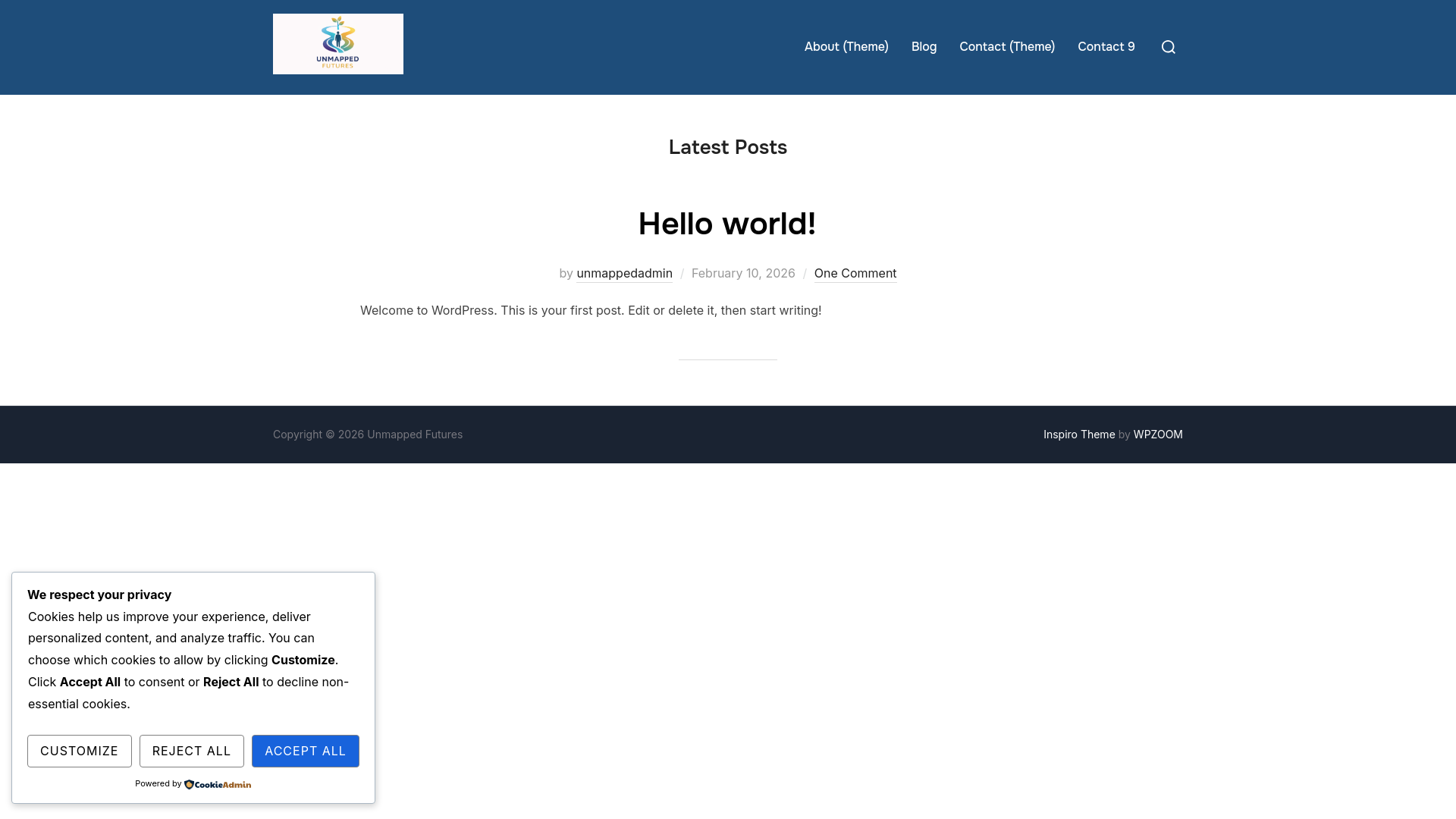 website screenshot of https://unmappedfutures.org/