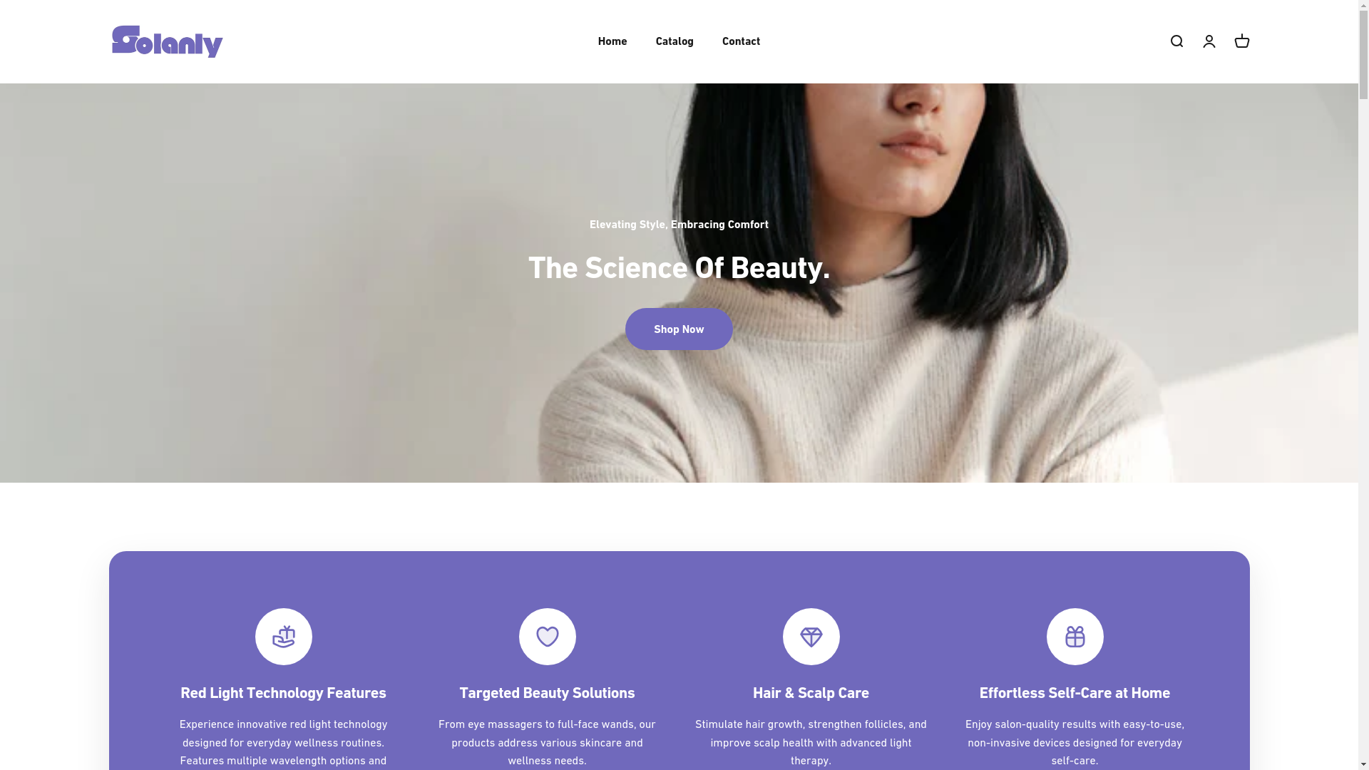 website screenshot of https://solanly.net/