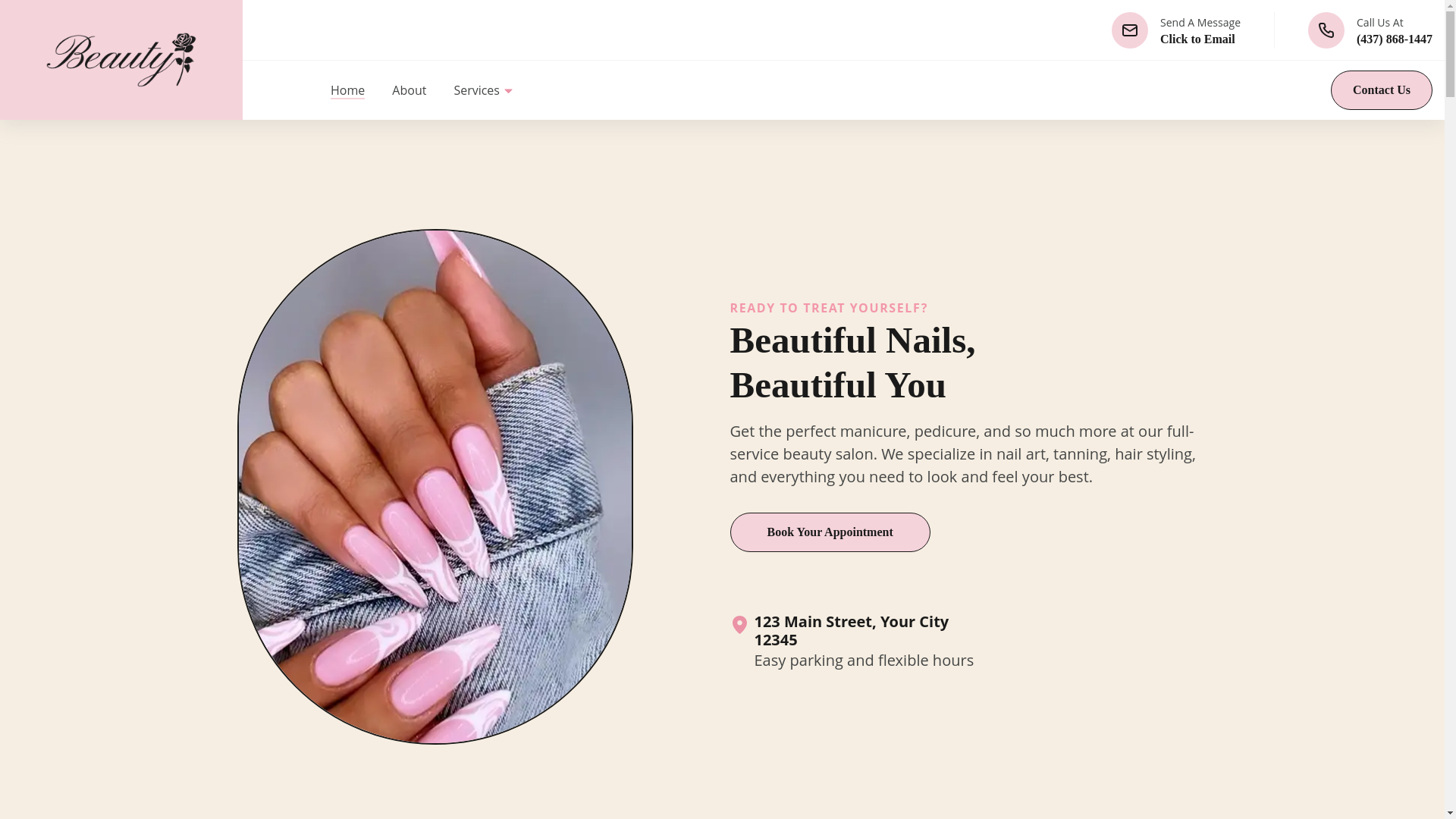 website screenshot of https://beauty-salon-39i.pages.dev/