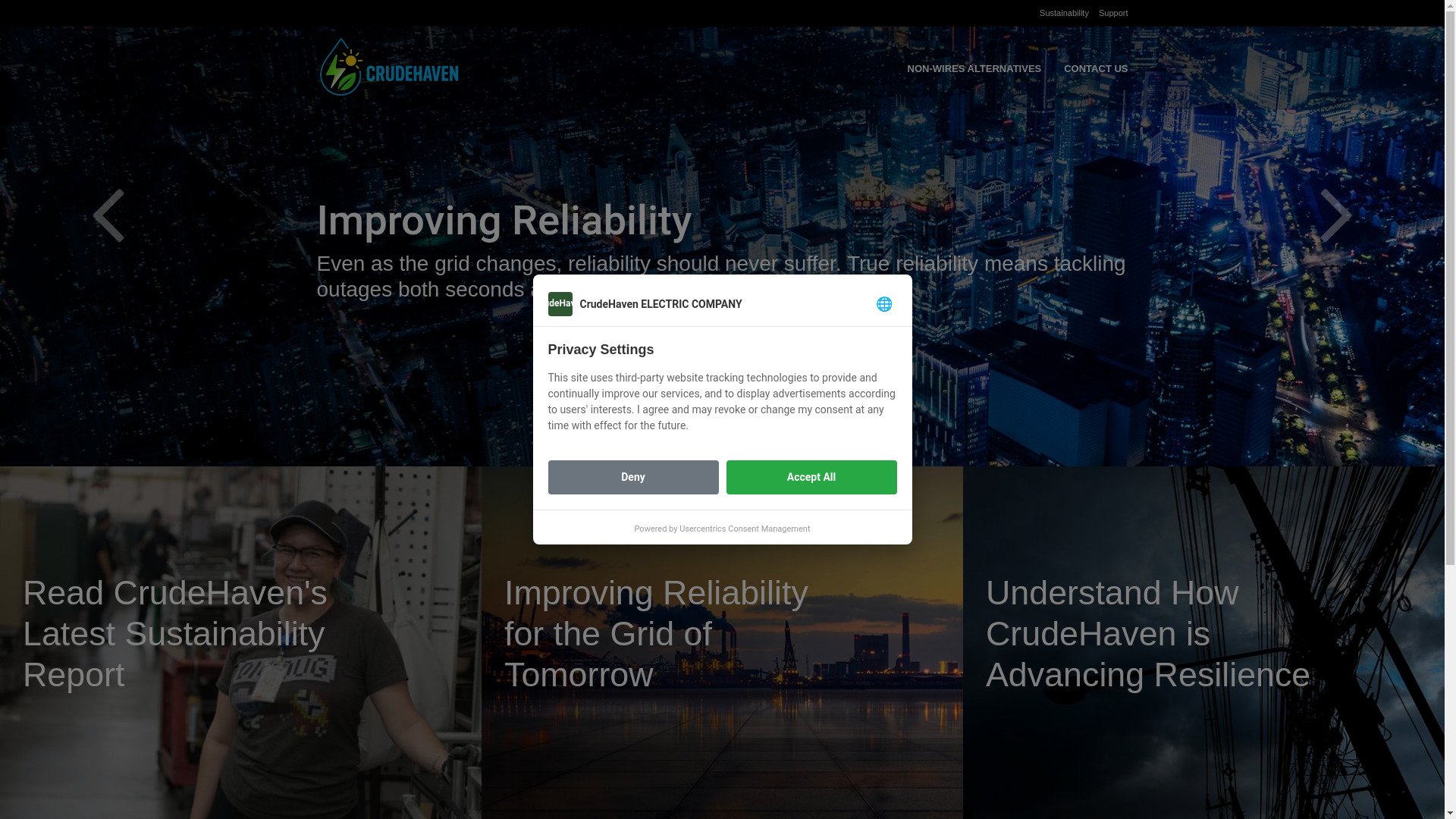 website screenshot of https://crudehaven.com/