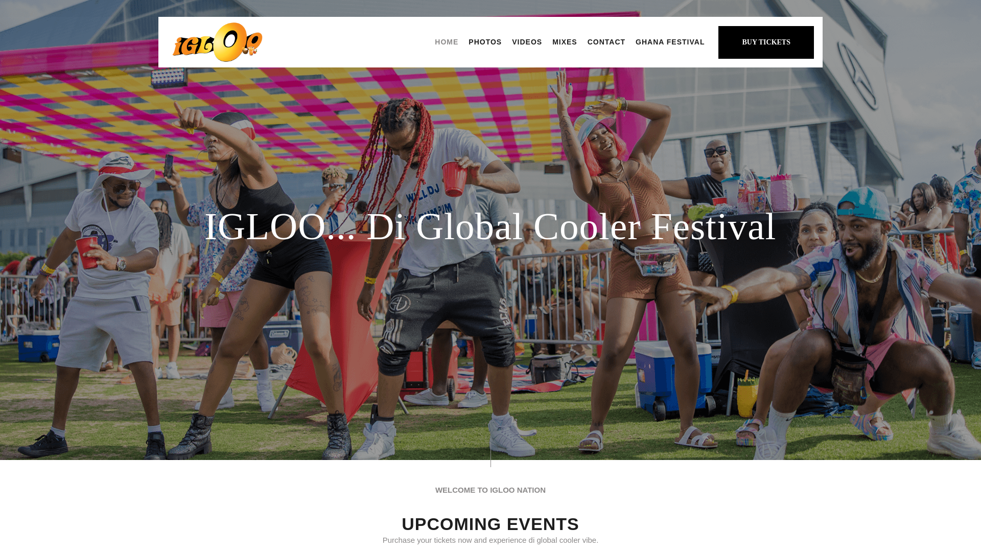 website screenshot of https://www.igloonationevents.com