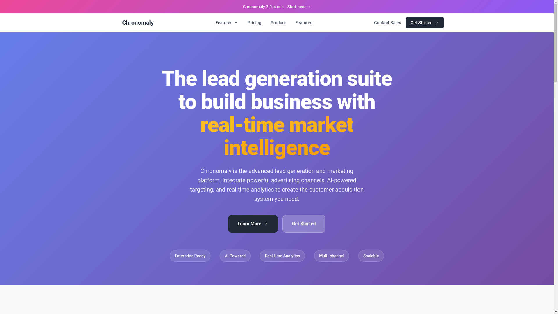 website screenshot of https://chronomaly.com/