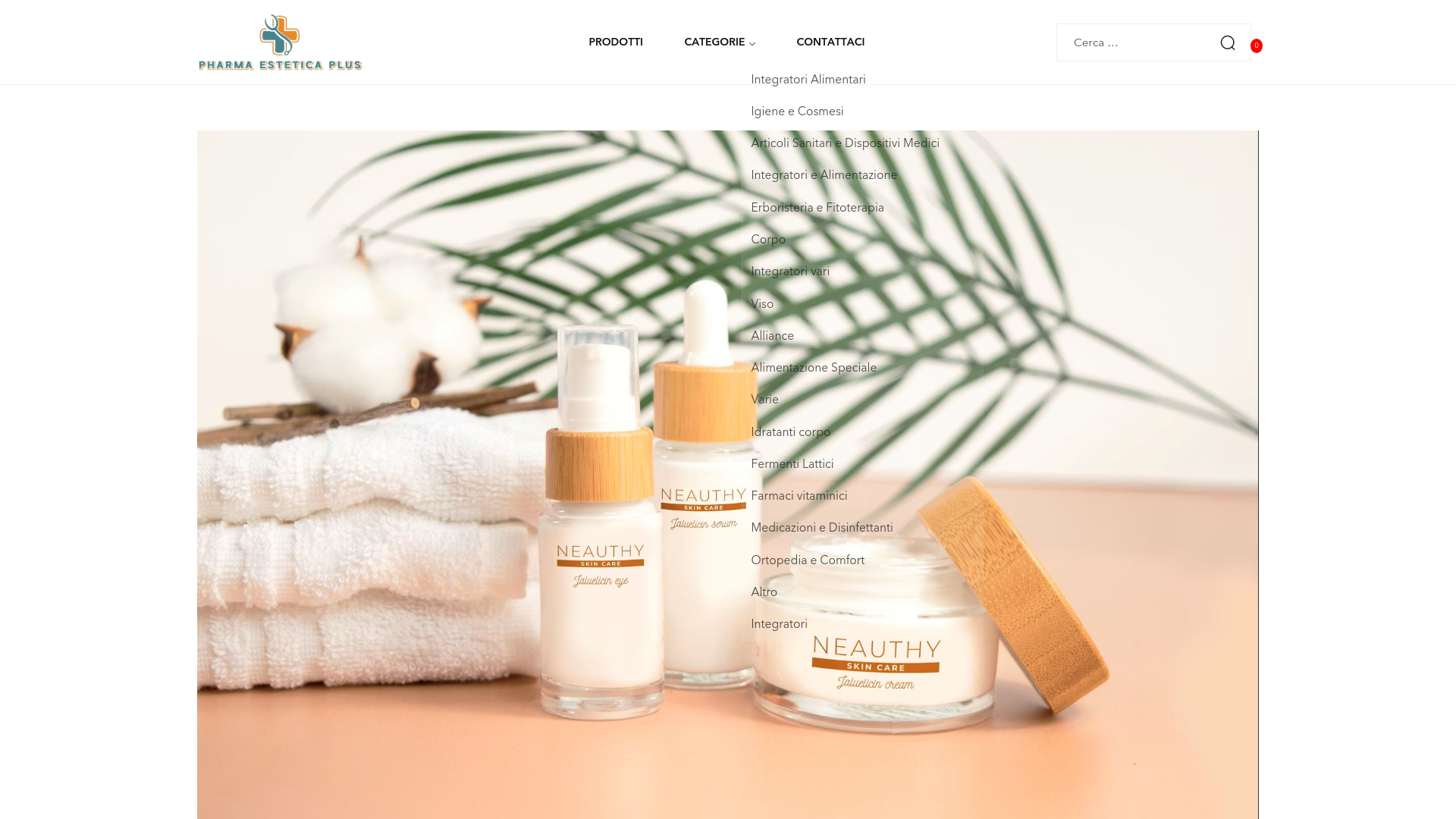 website screenshot of https://pharmaesteticaplus.com/