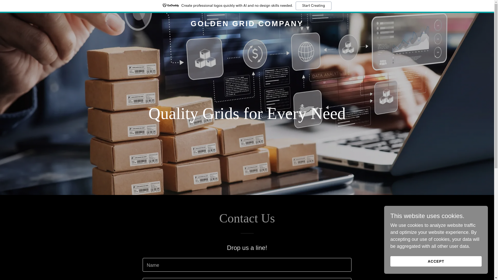 website screenshot of https://goldengridco.com/