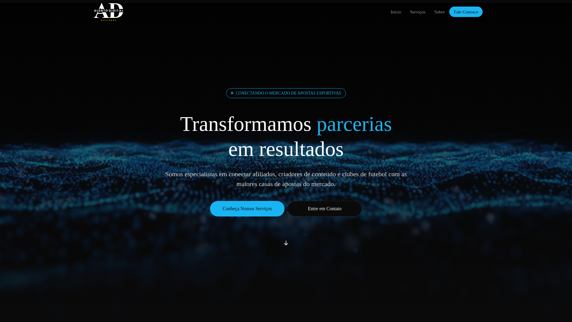 website screenshot of https://alentodigital.net.br