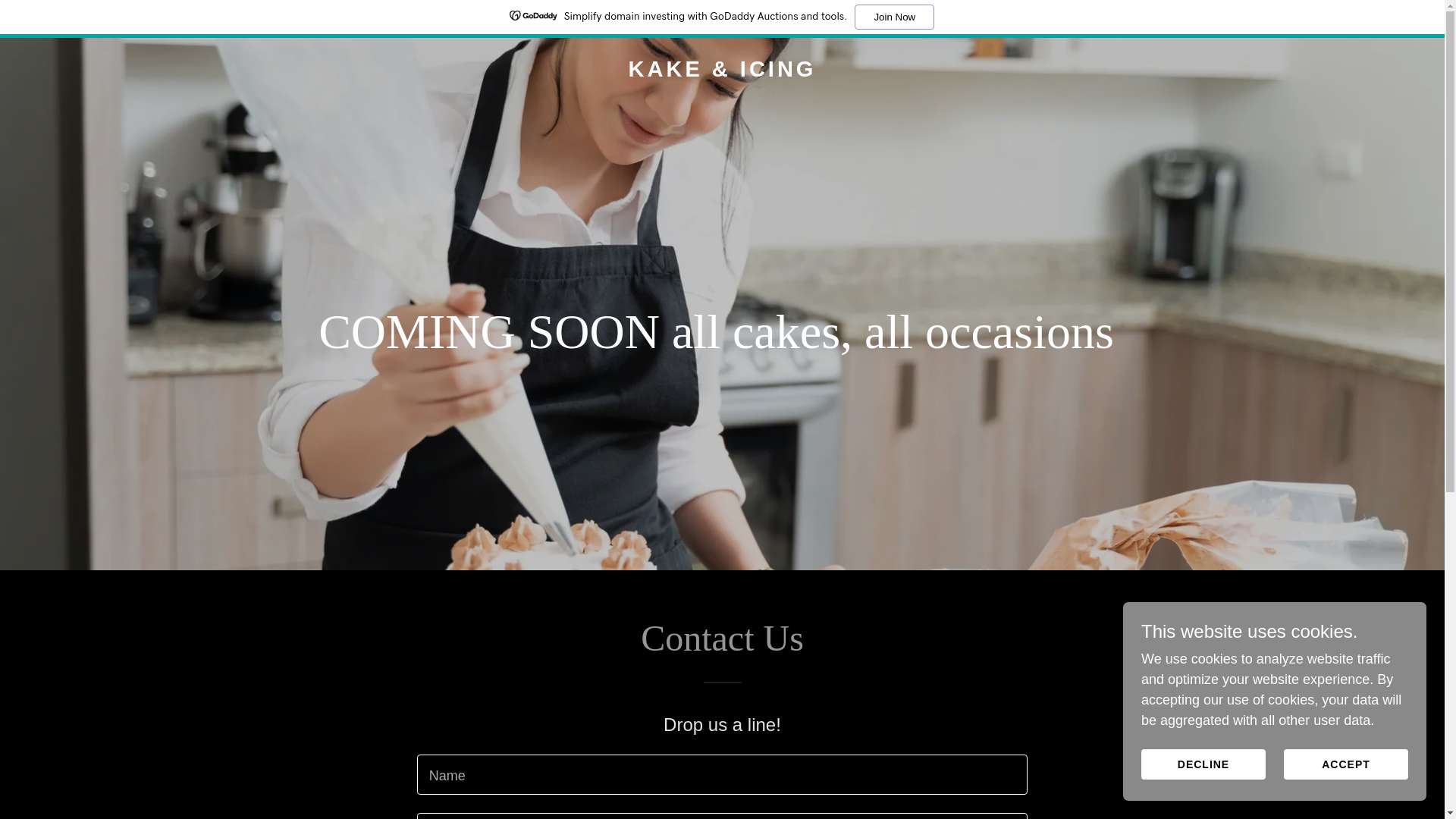website screenshot of https://kakeandicing.co.uk/