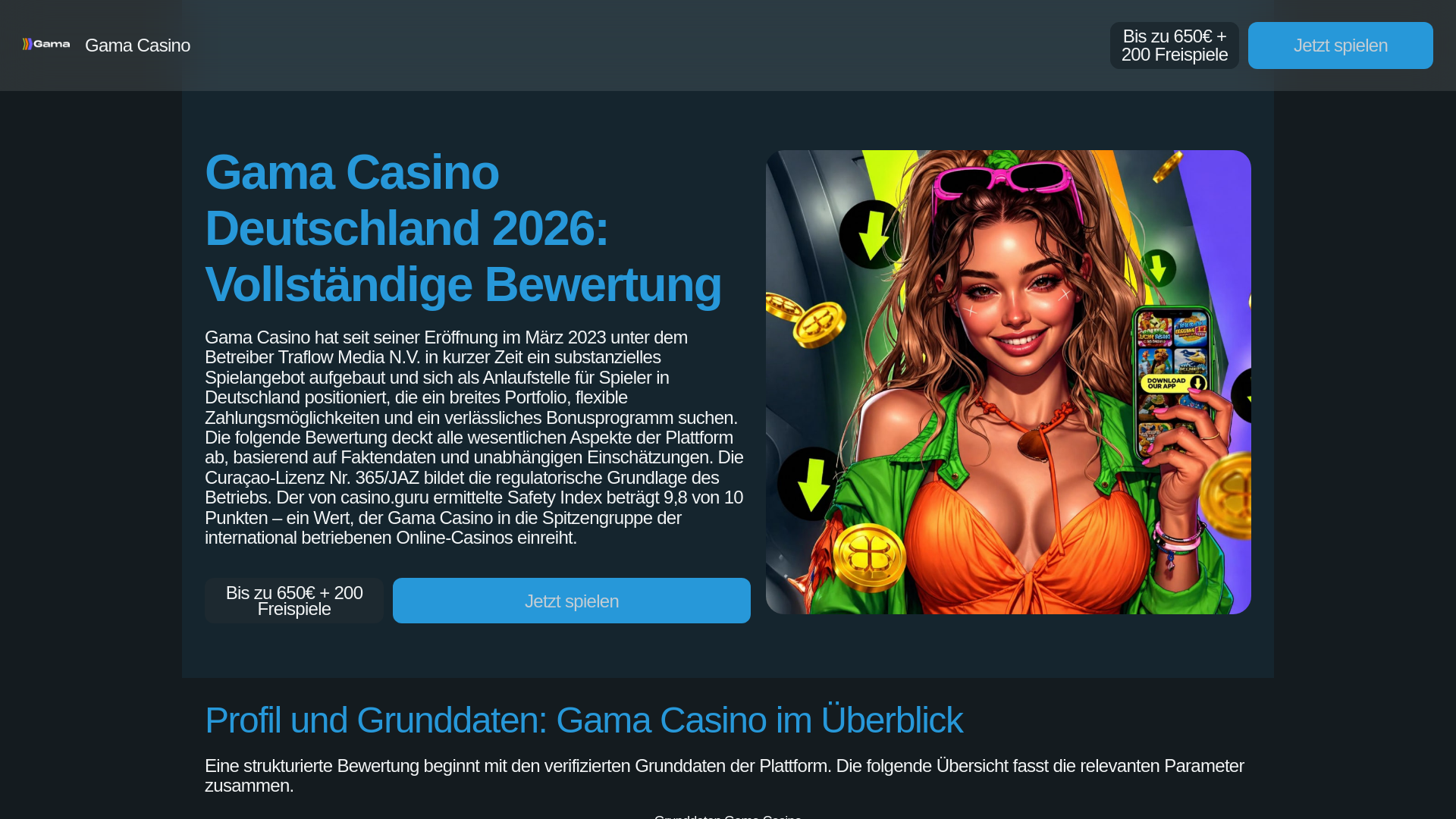 website screenshot of https://gama-casinoss.de/