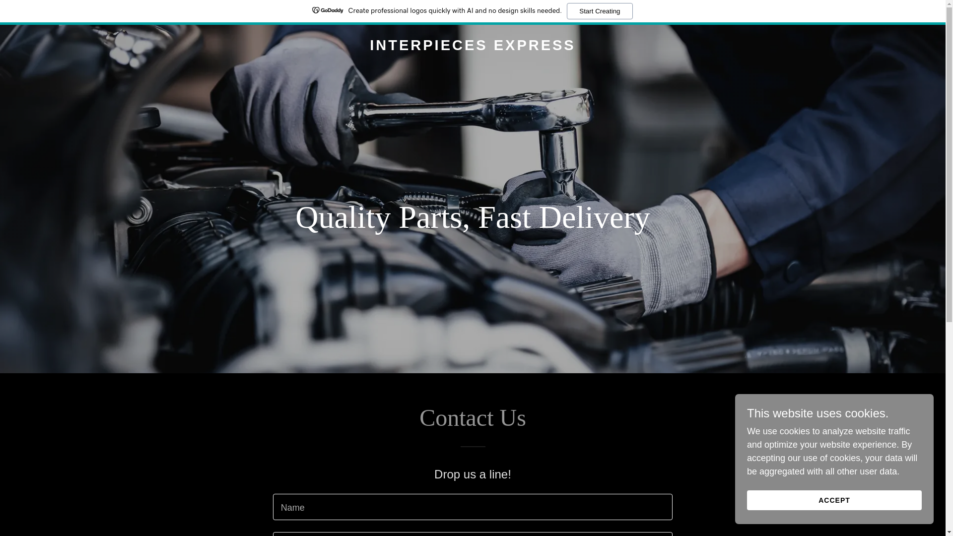 website screenshot of https://interpiecesexpress.com/
