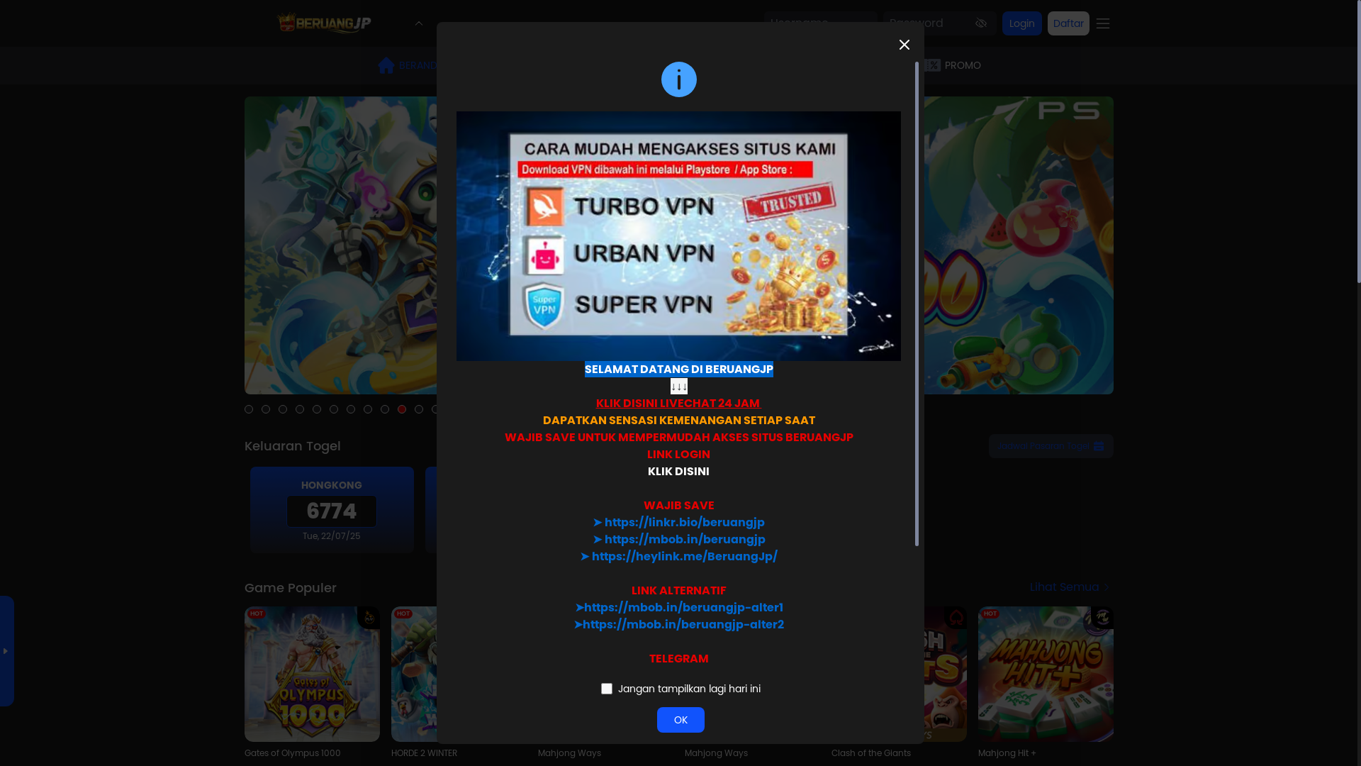 website screenshot of https://beruangjp-purple.com/