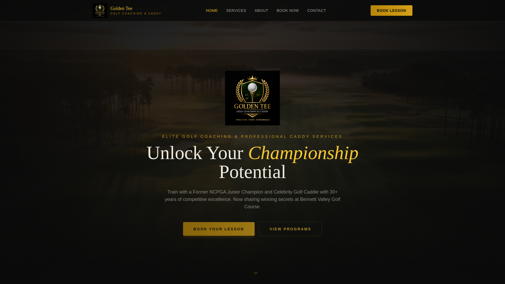 website screenshot of https://goldentee.site