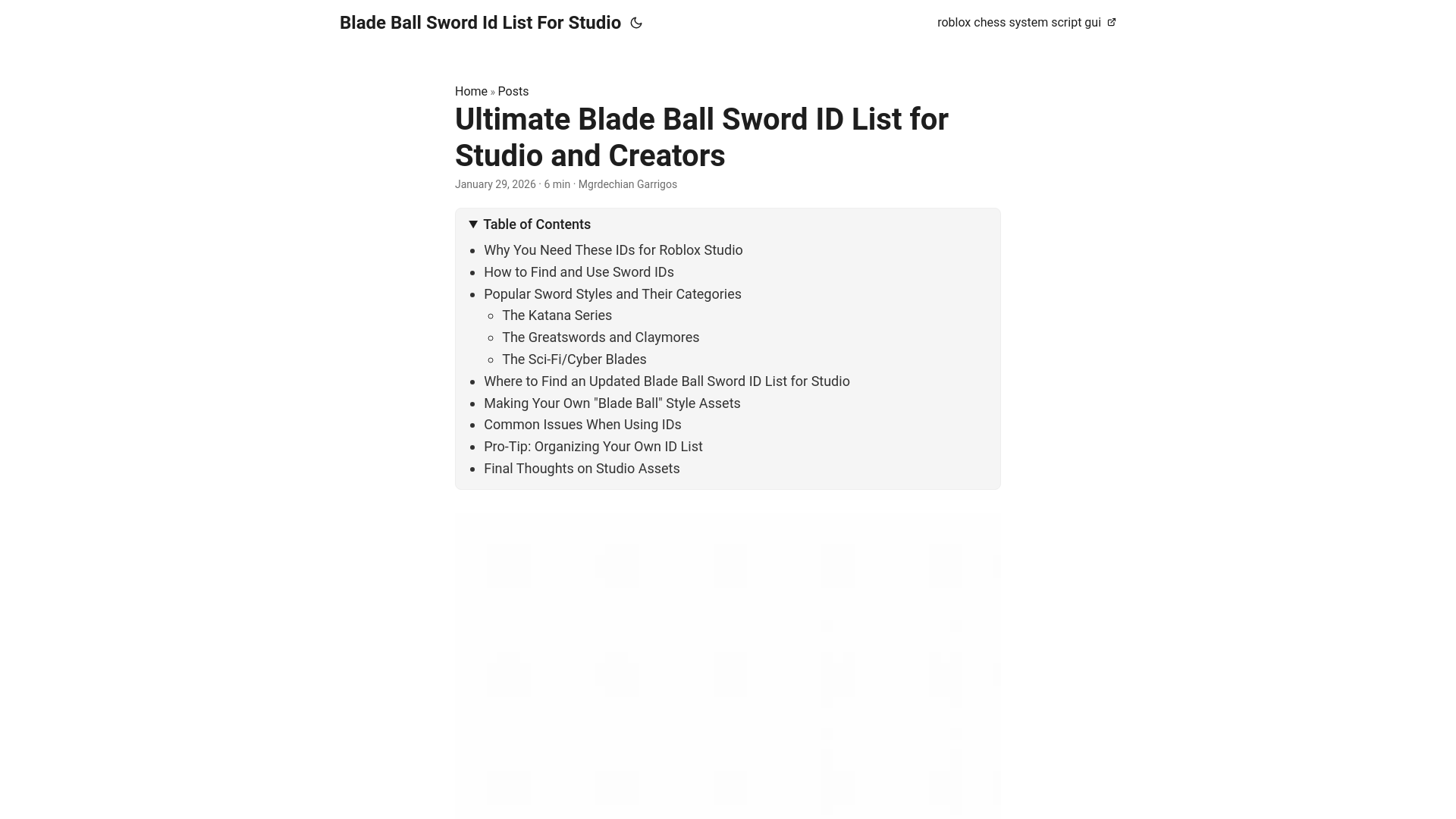website screenshot of https://bladeballswordidlistforstudio.pages.dev/