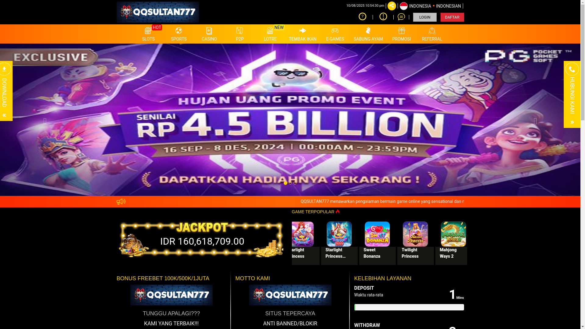 website screenshot of https://qqsultan777on.xyz/