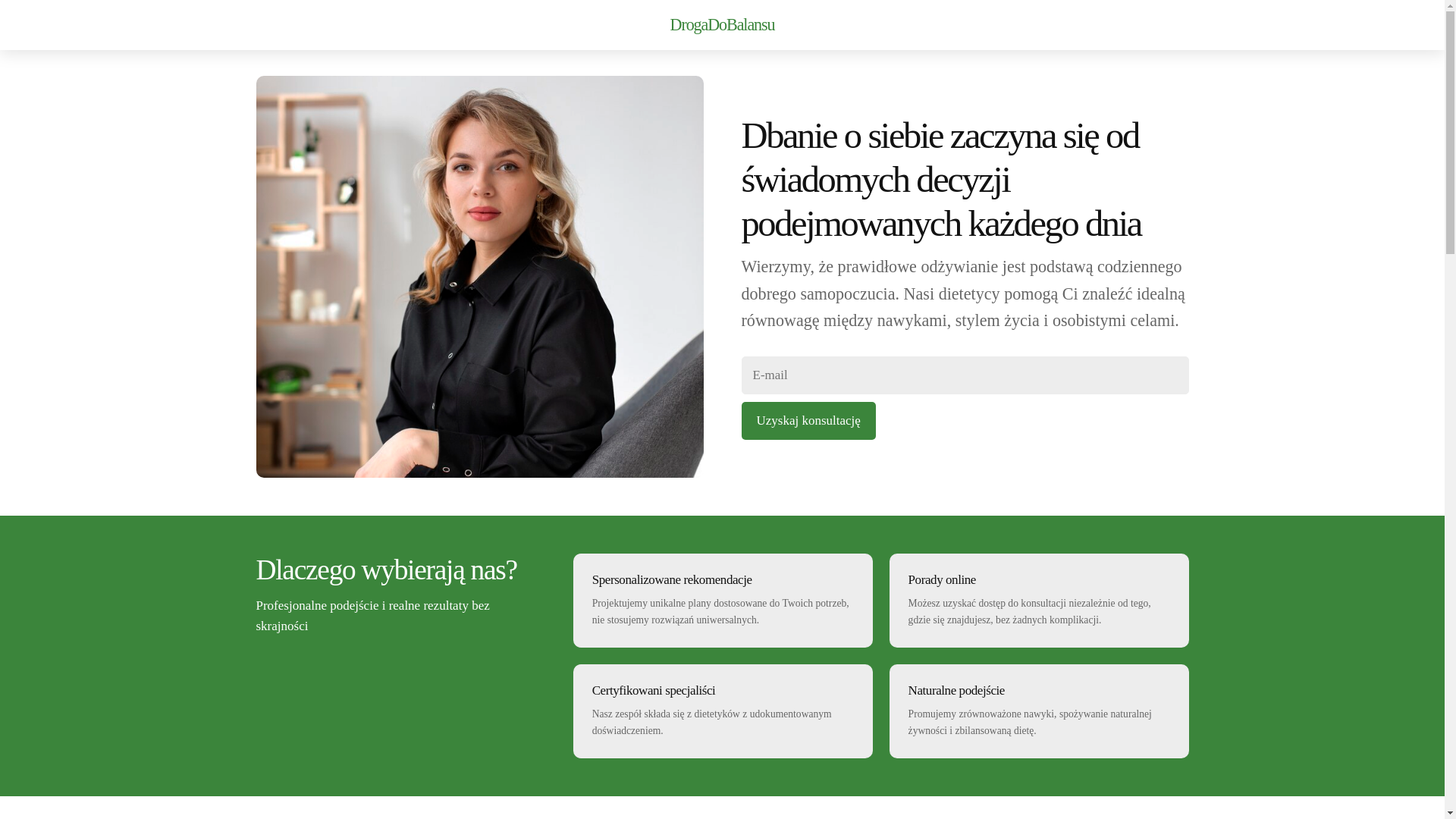 website screenshot of https://drogadobalansuzone.info/