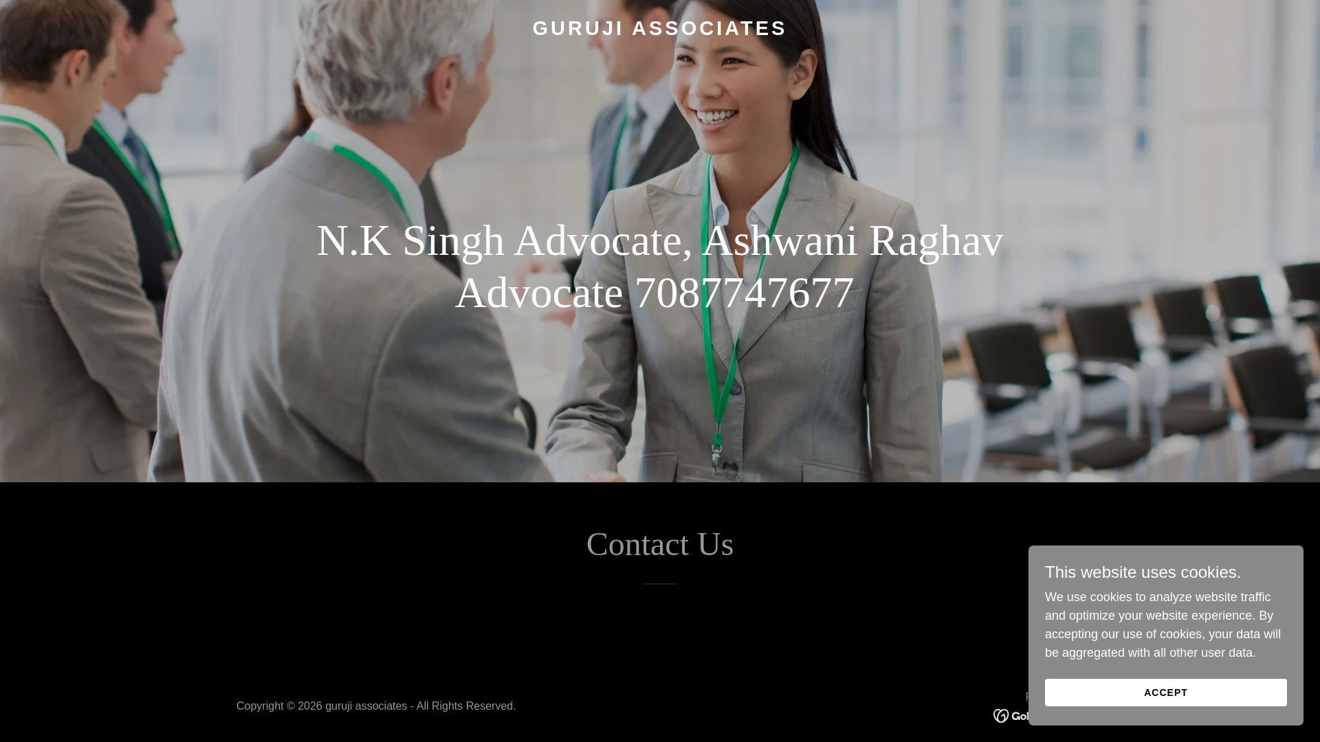 website screenshot of https://gurujiassociates.in