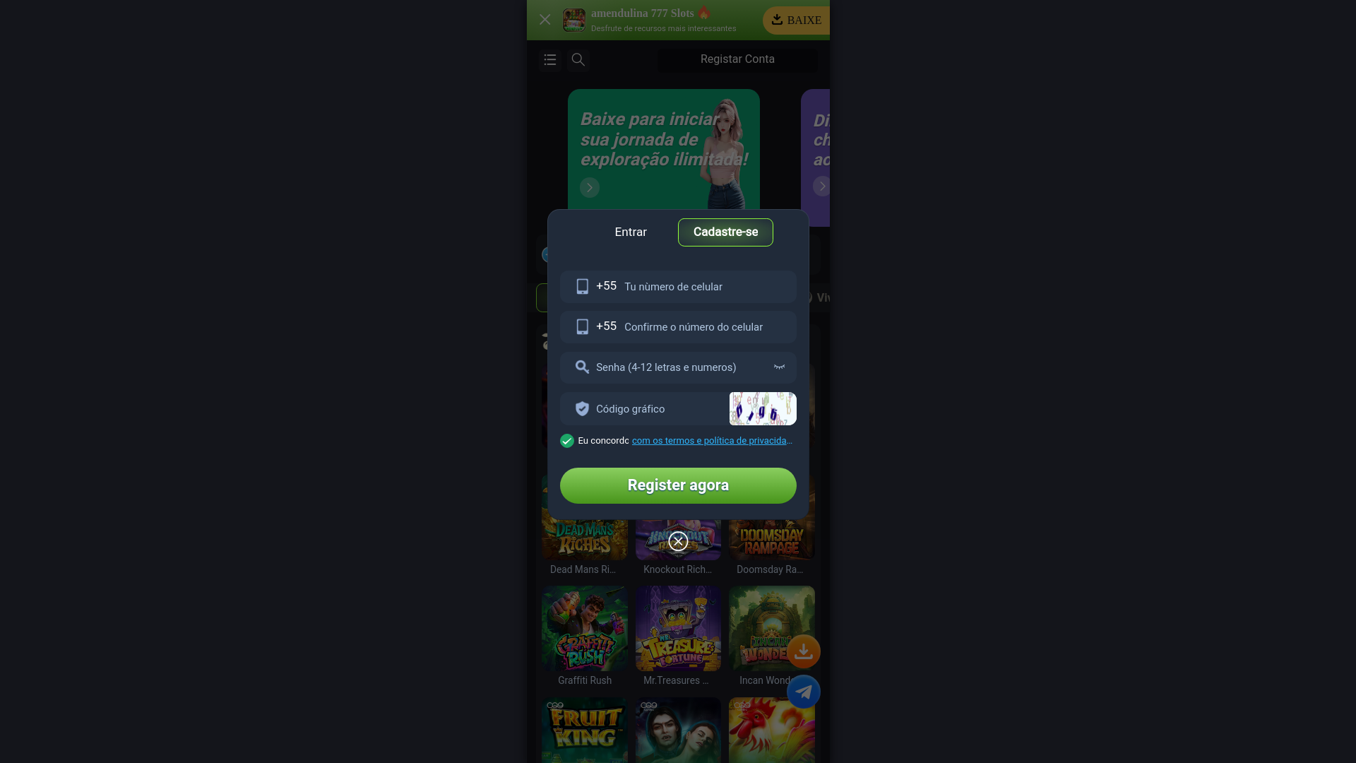 website screenshot of https://amendulina777fg.com/