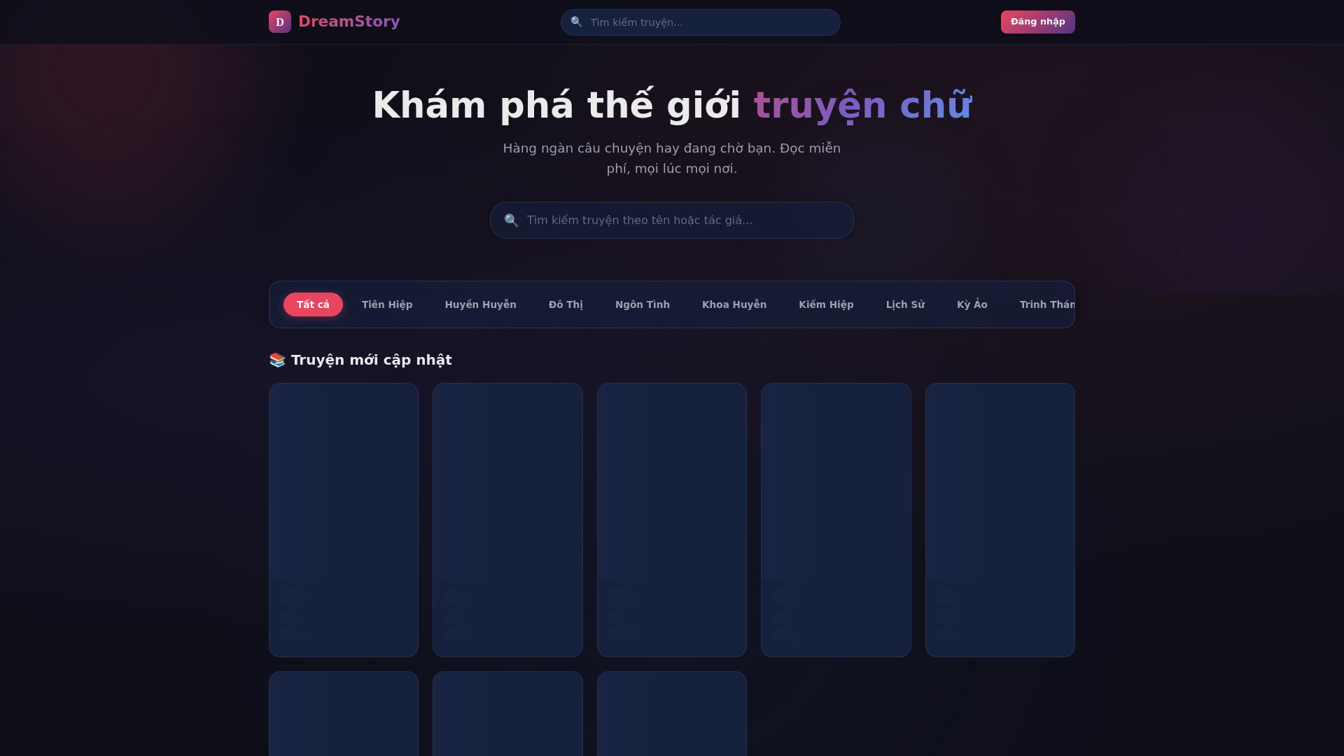 website screenshot of https://dreamstory.online