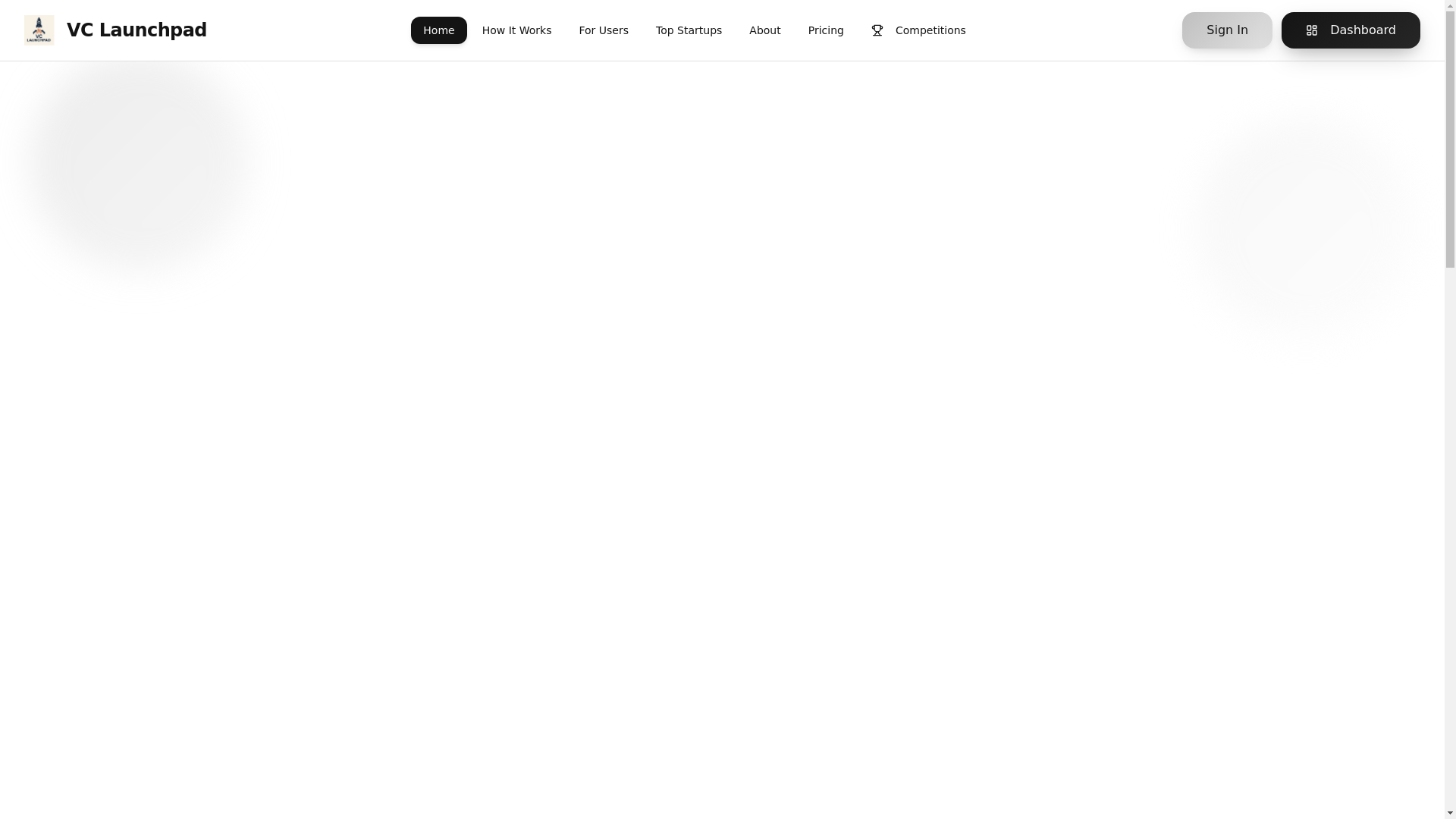 website screenshot of https://vclaunchpad.app/