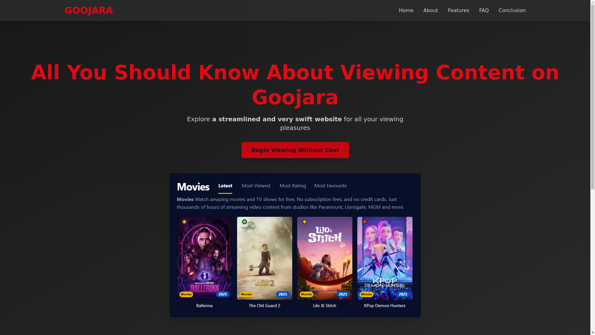 website screenshot of https://goojara-dtpz.pages.dev/