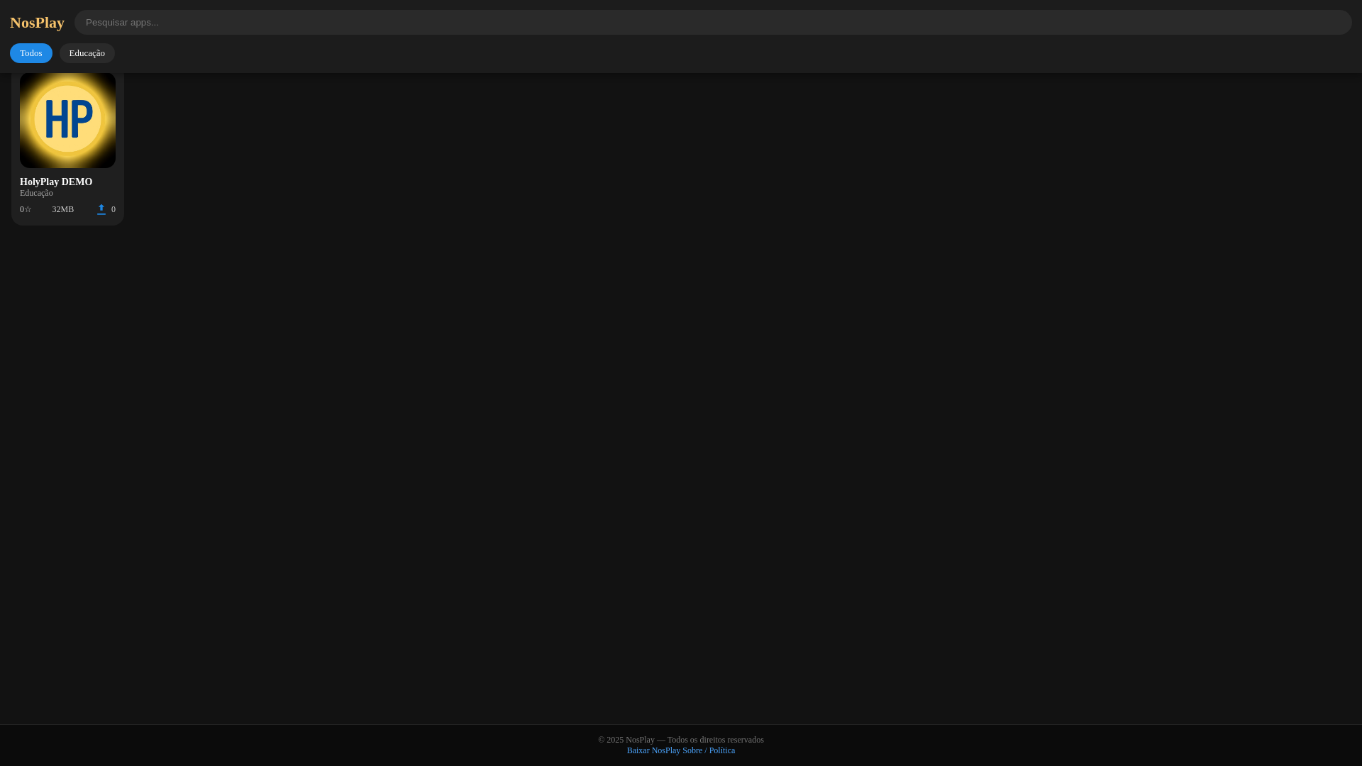 website screenshot of https://nosplay.pages.dev/