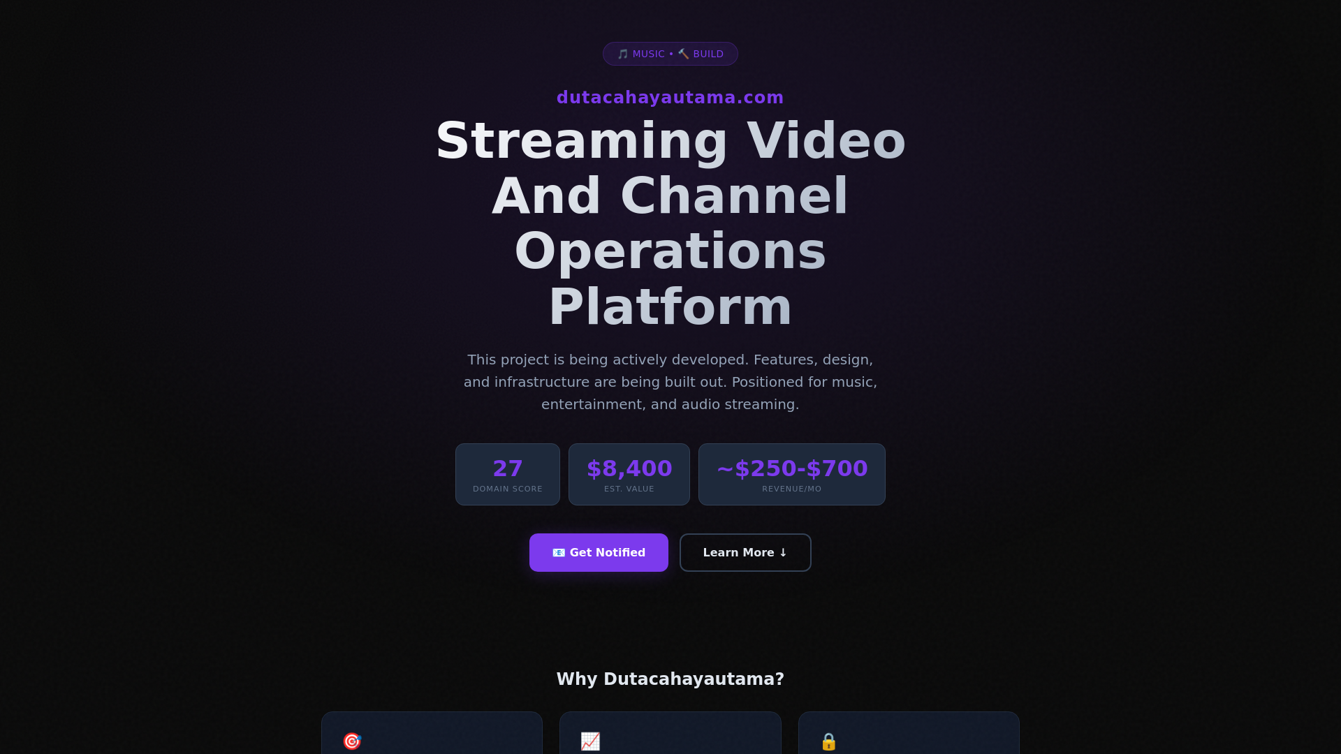 website screenshot of https://dutacahayautama.com/