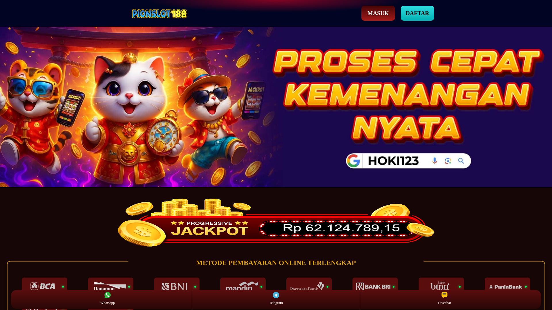 website screenshot of https://pionslot188.com/