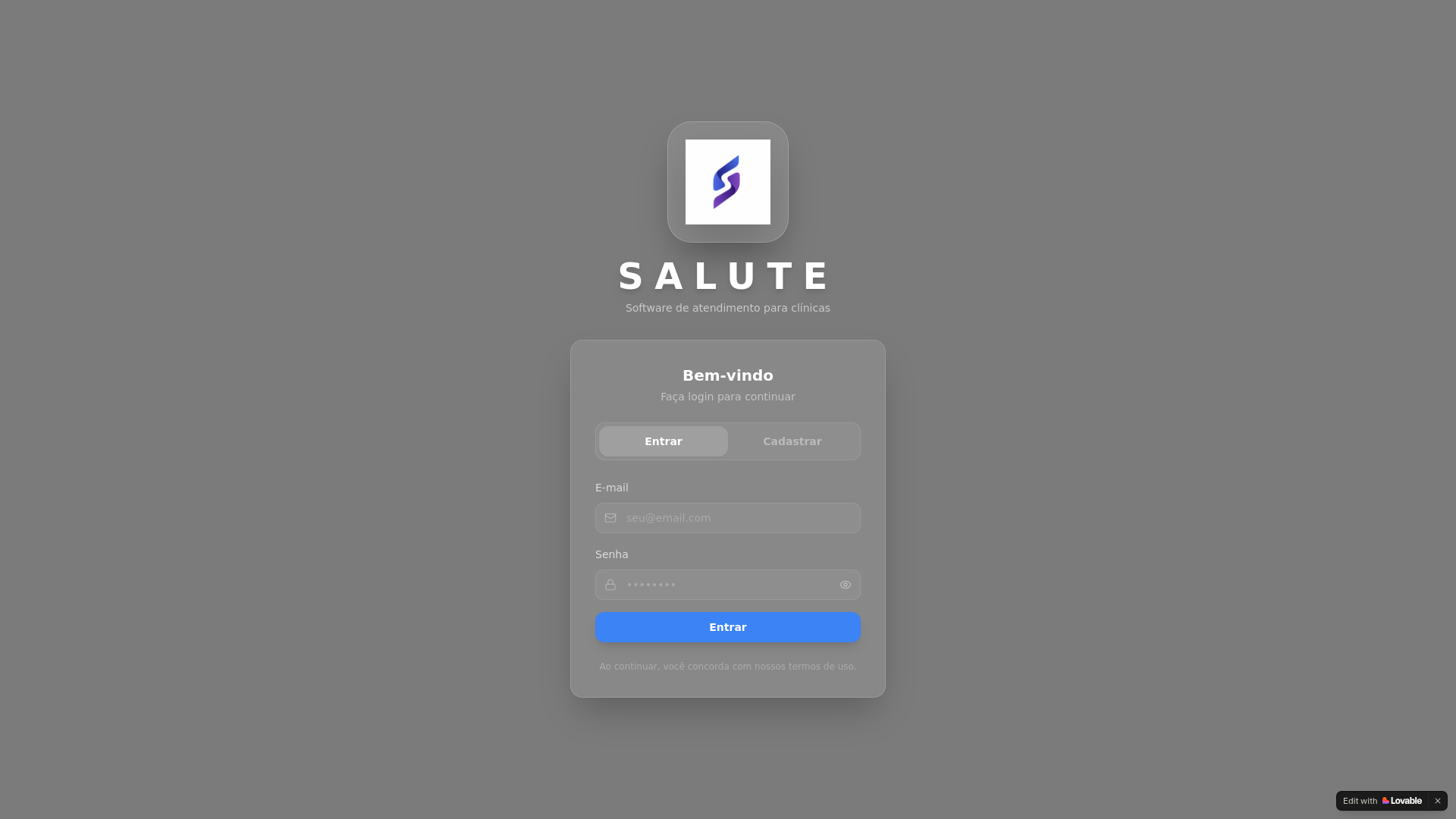website screenshot of https://saluteai.com.br