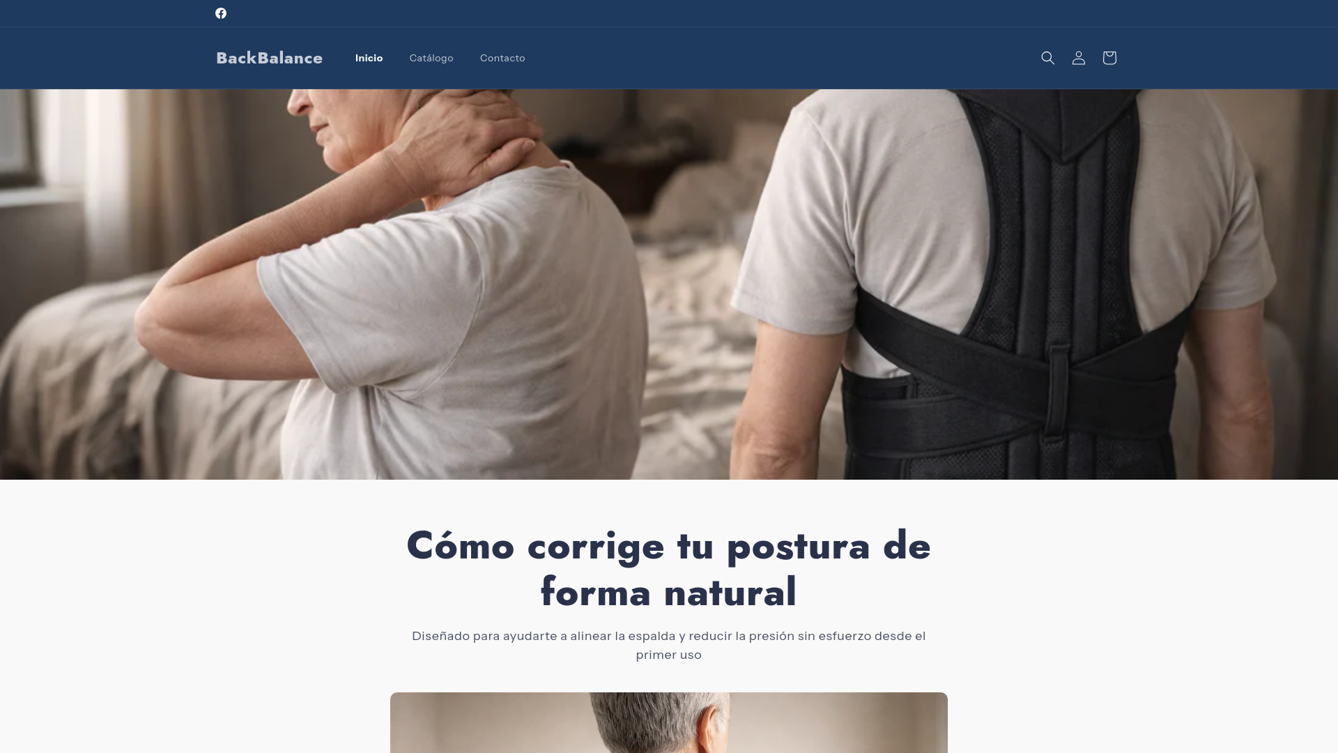 website screenshot of https://backbalance.es/