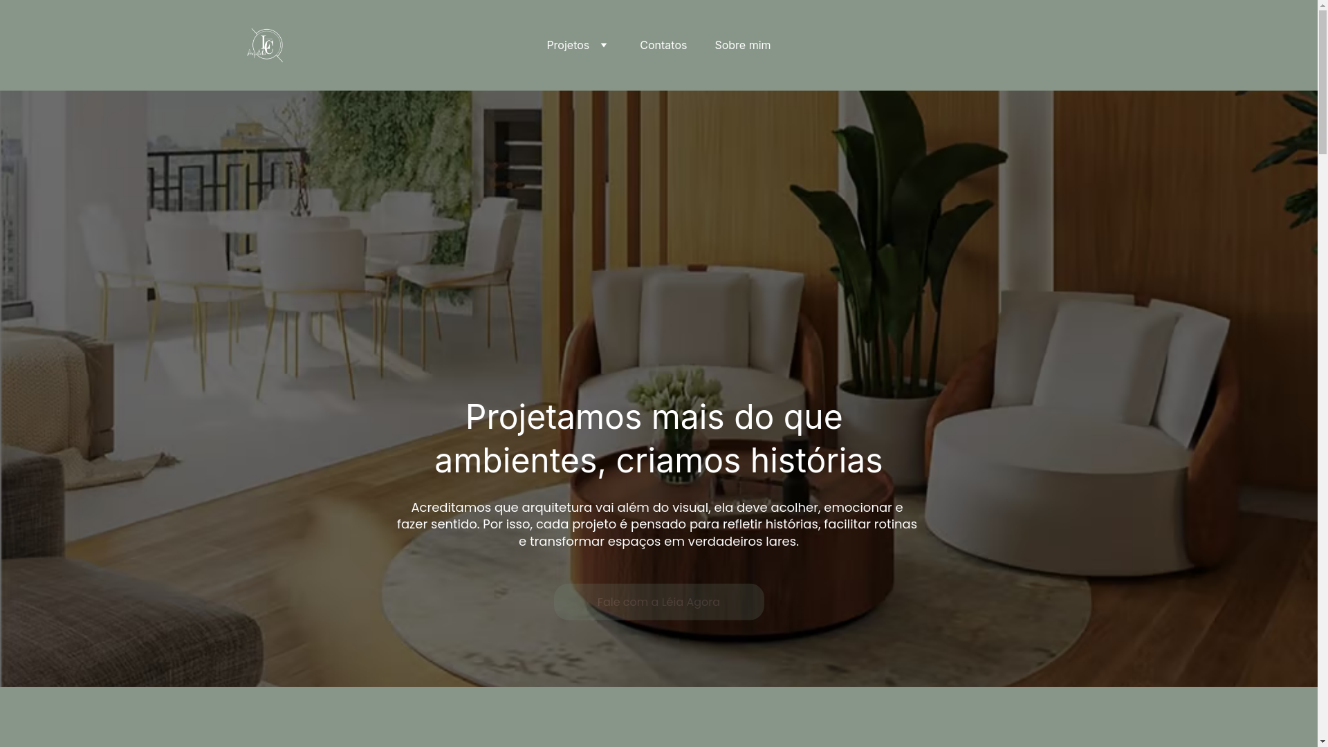 website screenshot of https://arquitetaleiacezario.com.br/