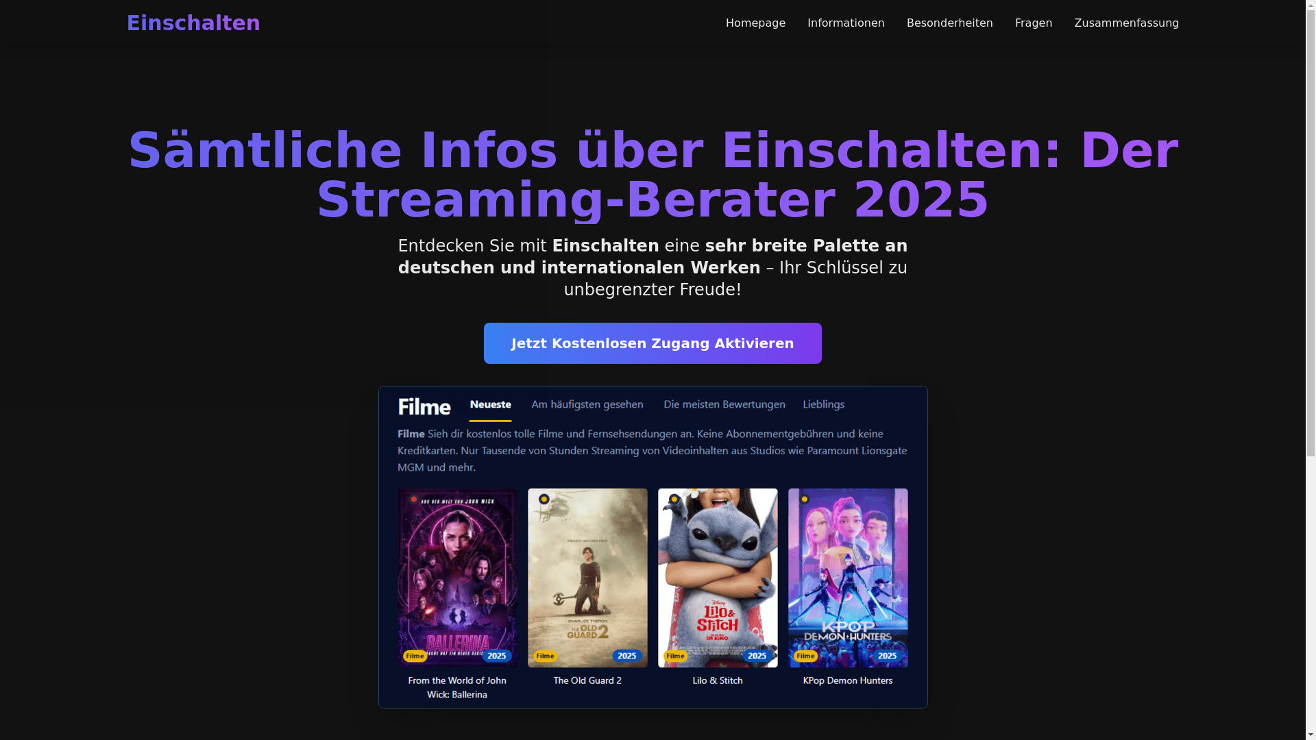 website screenshot of https://einschalten-jn23.pages.dev/