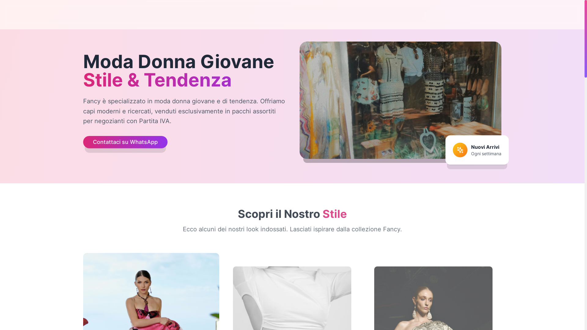 website screenshot of https://fancyingrosso.it/