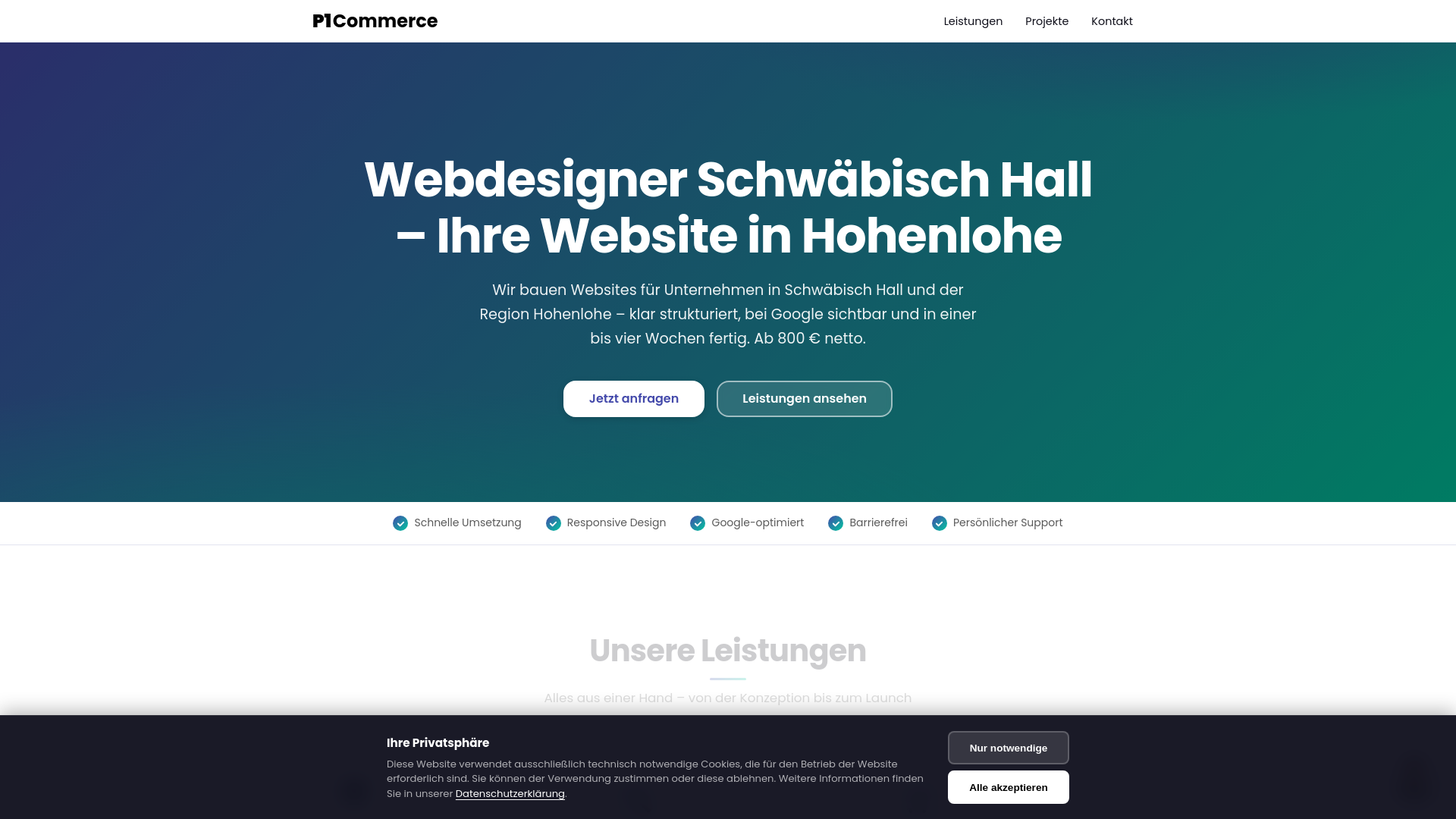 website screenshot of https://webdesigner-schwaebisch-hall.de