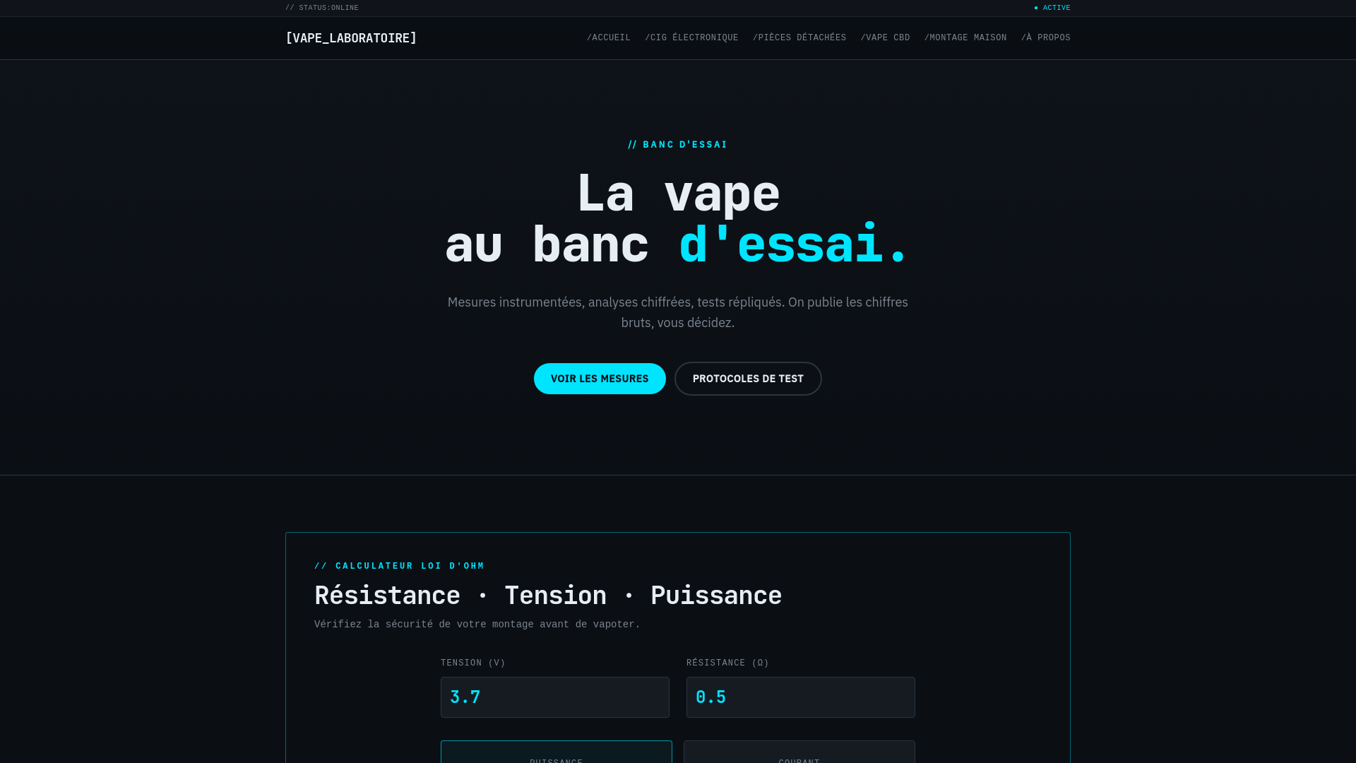 website screenshot of https://vape-laboratoire.pages.dev/