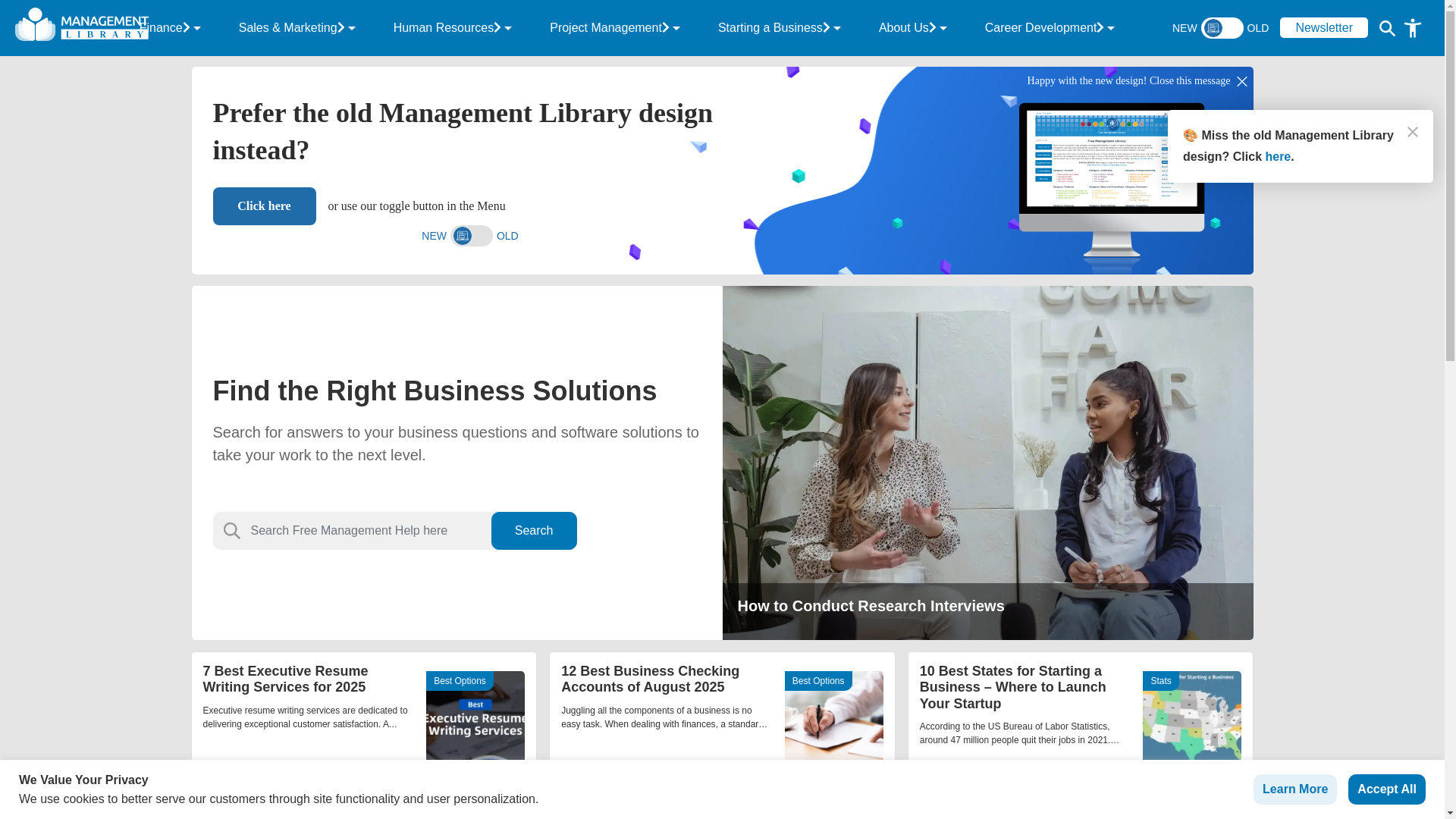 website screenshot of https://management.org/