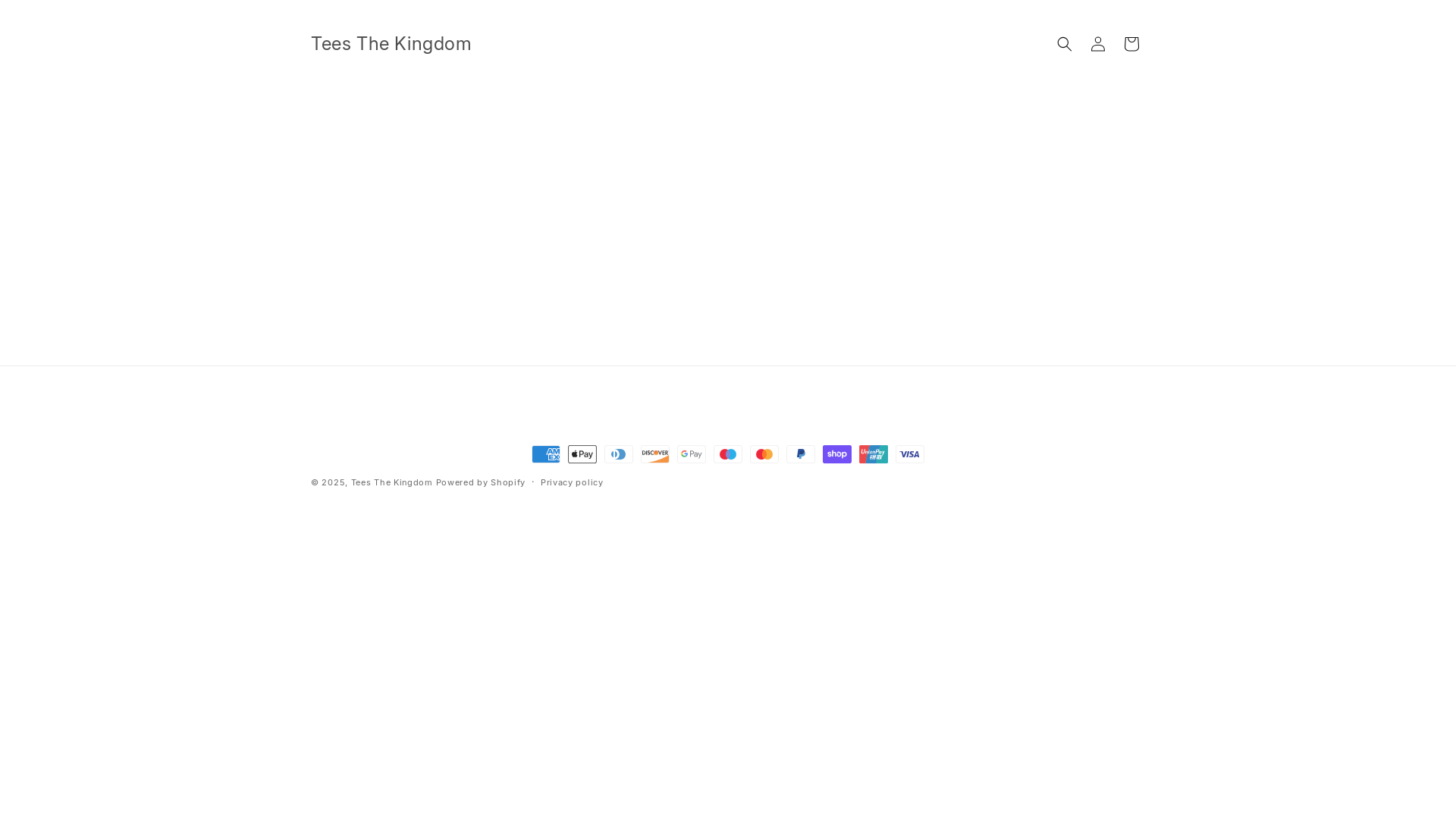website screenshot of https://teesthekingdom.com/