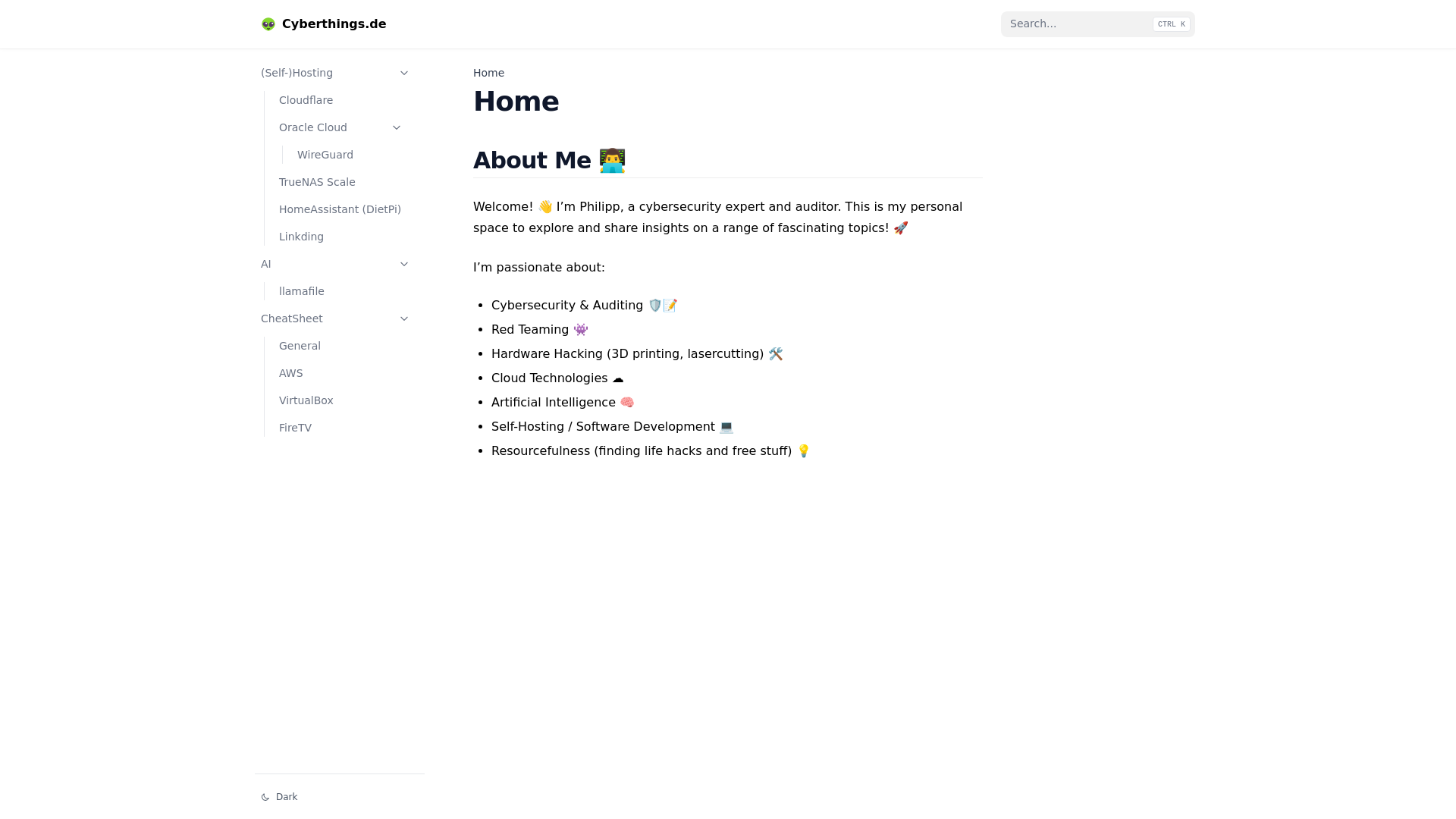 website screenshot of https://cyberthingsde.pages.dev/