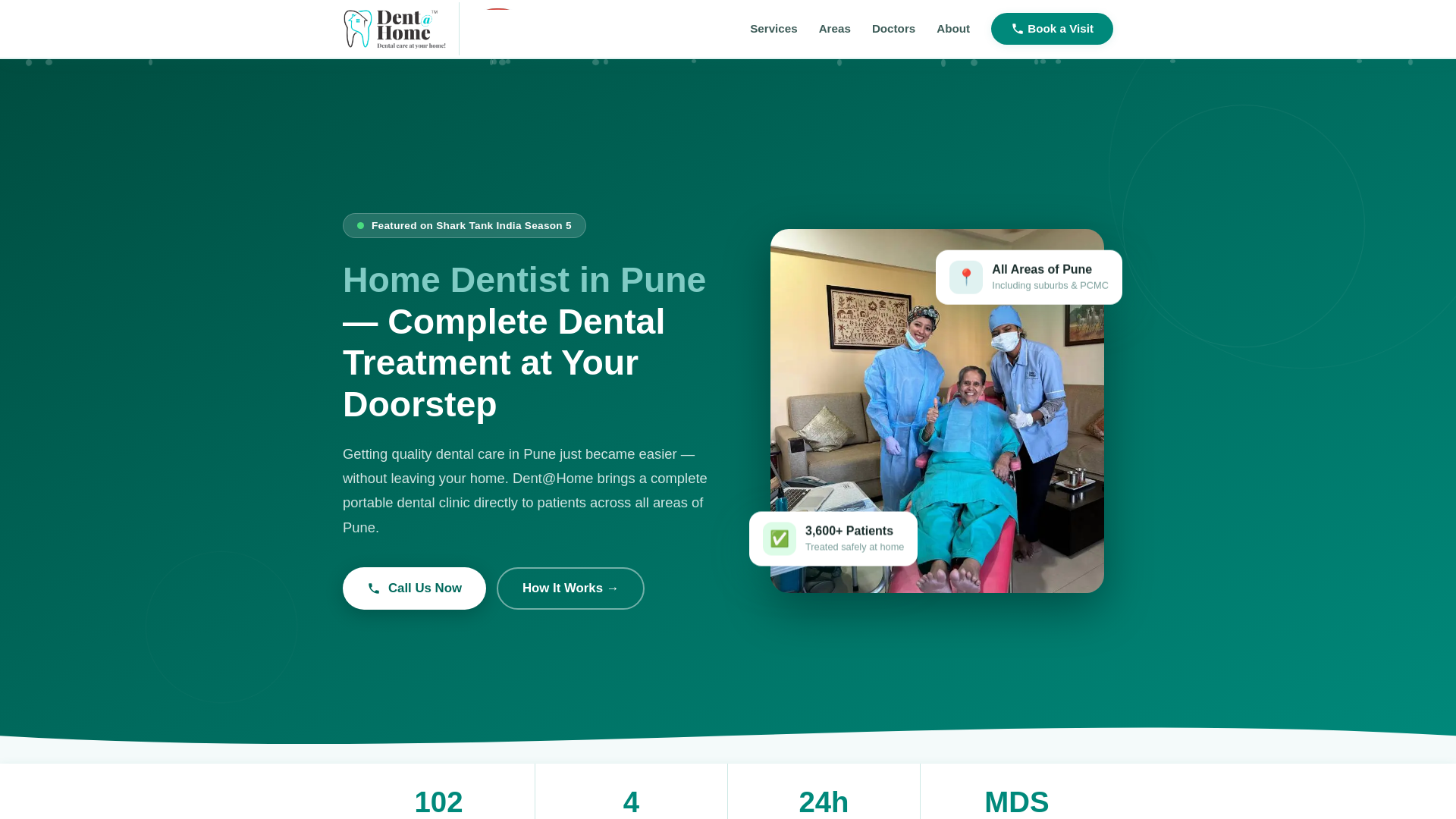 website screenshot of https://dentathome2.pages.dev/