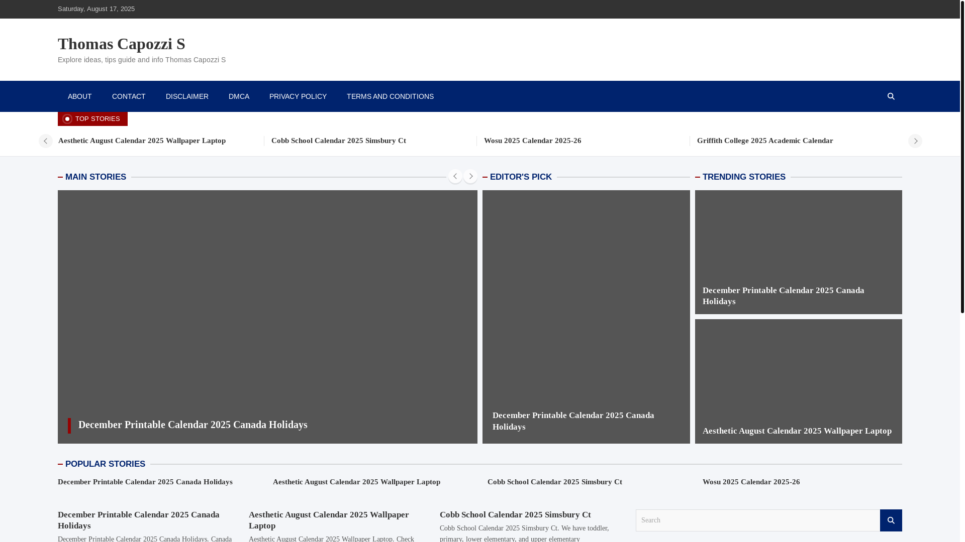 website screenshot of https://thomascapozzis.pages.dev/