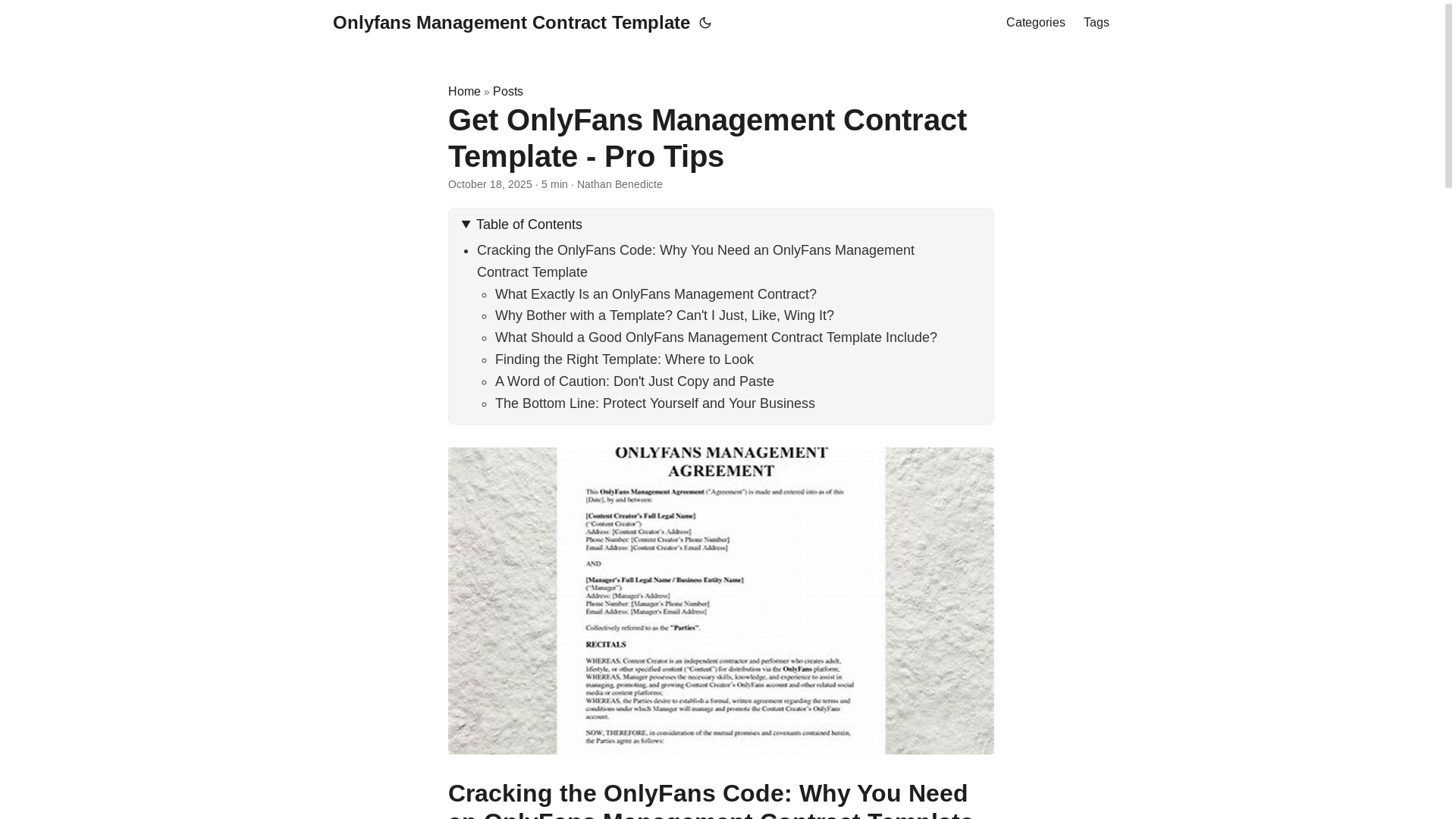 website screenshot of https://onlyfans-management-contract-template.pages.dev/